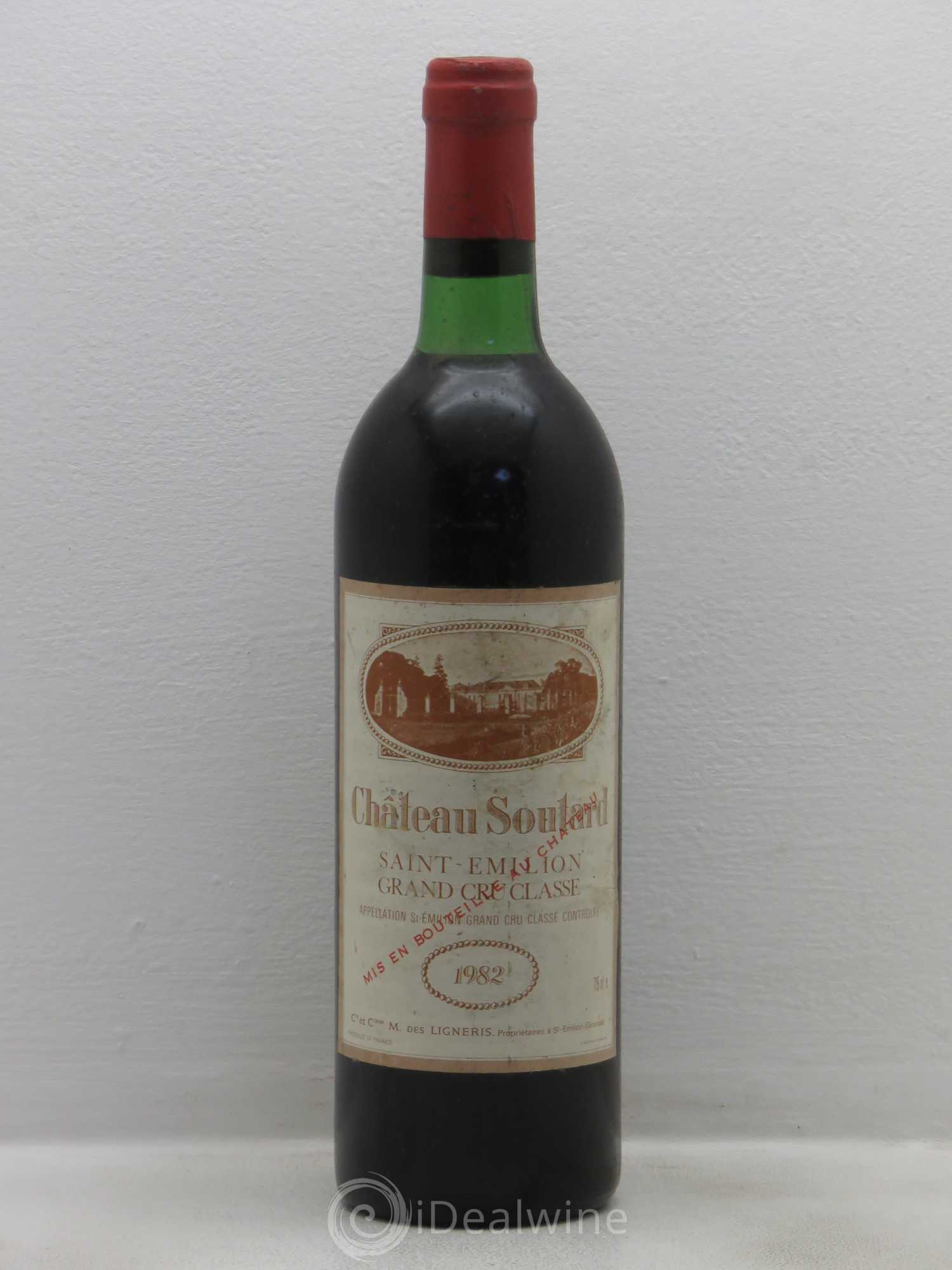 Château Soutard Grand Cru Classé 1982 - Lot de 1 bouteille - 0