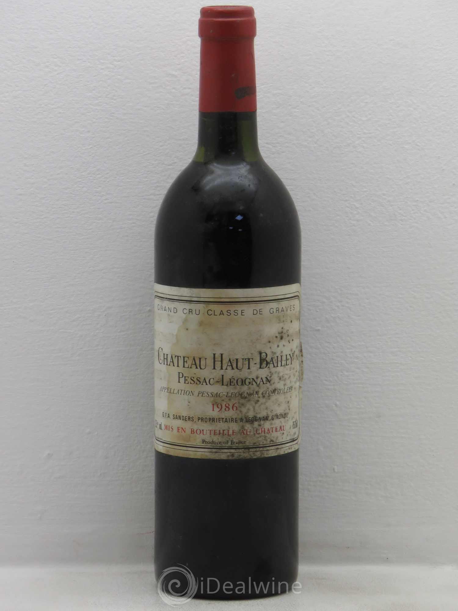 Château Haut-Bailly Cru Classé de Graves 1986 - Lot de 1 bouteille - 0