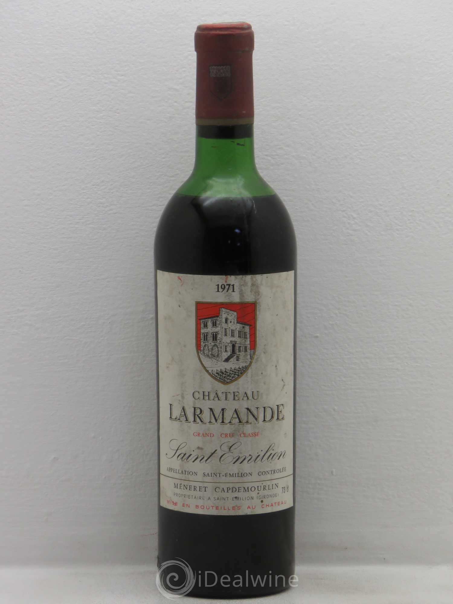 Château Larmande Grand Cru Classé (sans prix de réserve) 1971 - Lot de 1 bouteille - 0
