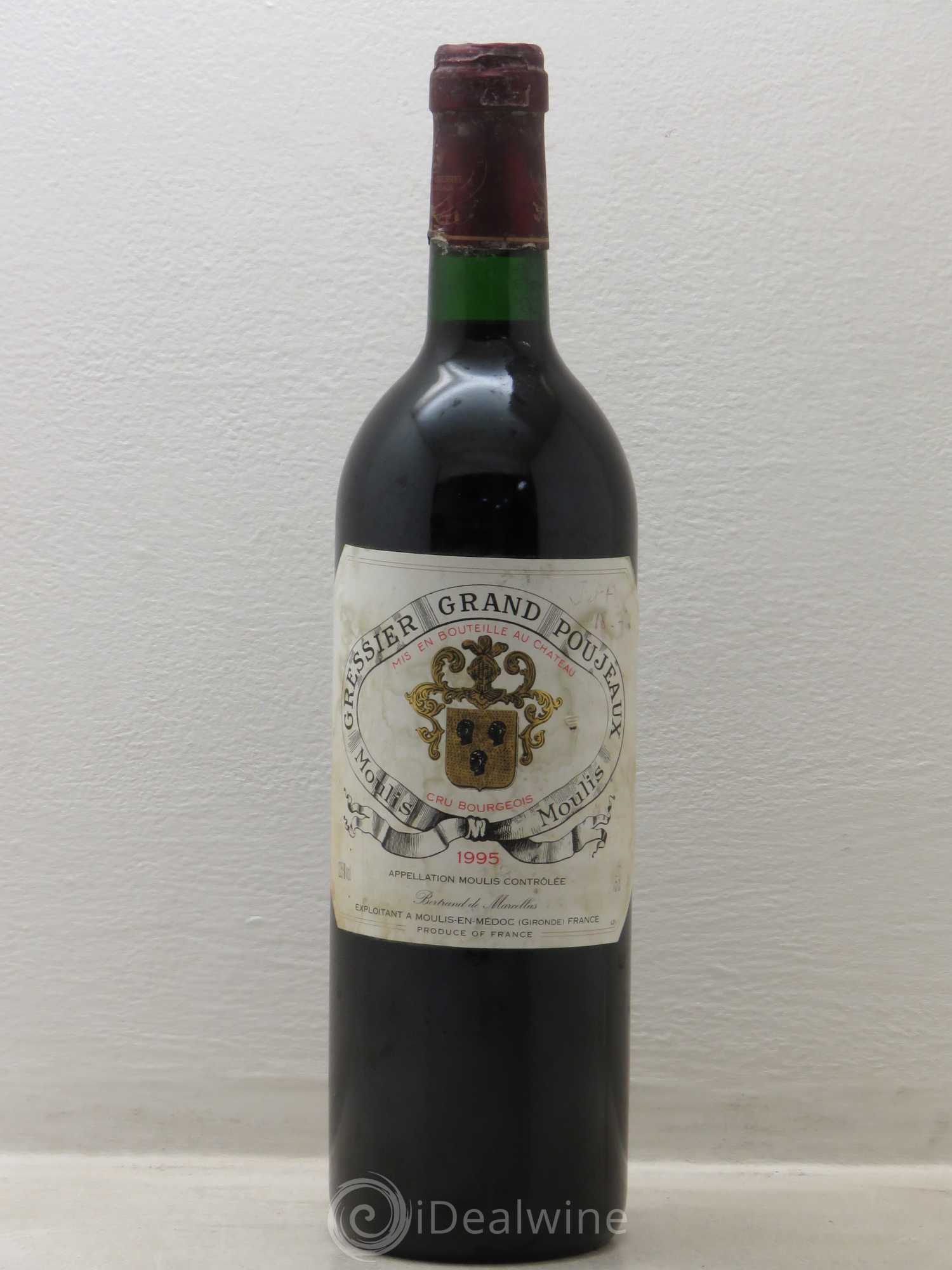 Château Gressier Grand Poujeaux Cru Bourgeois 1995 - Lot de 1 bouteille - 0