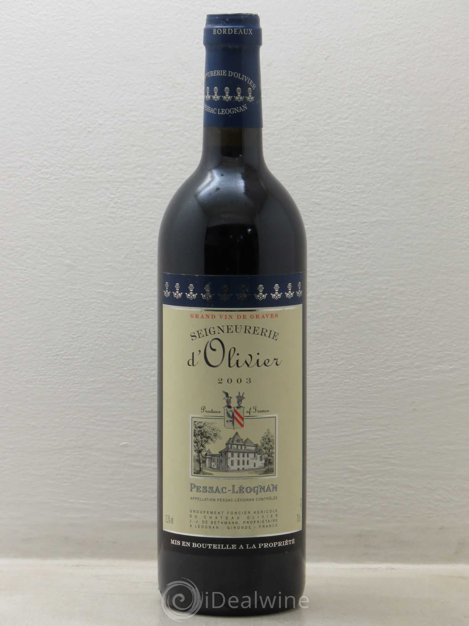 Pessac-Léognan Seigneurerie d'Olivier 2003 - Posten von 1 Flasche - 0