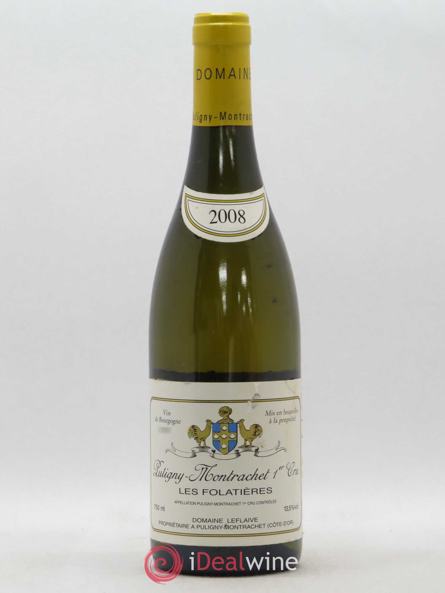 Puligny-Montrachet 1er Cru Les Folatières Leflaive (Domaine) 2008 - Lot de 1 bouteille - 0