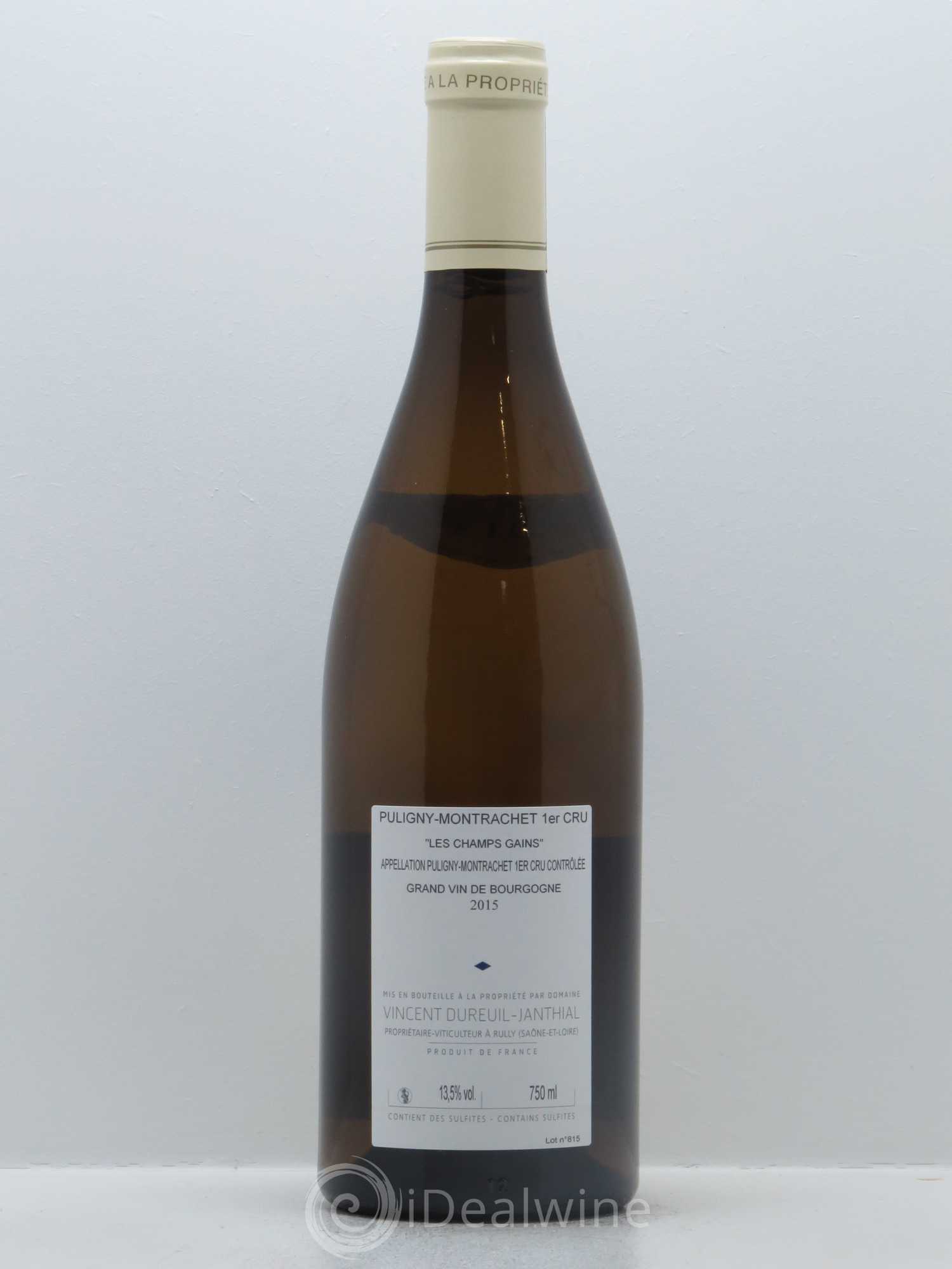 Puligny-Montrachet 1er Cru Les Champs Gains Vincent Dureuil-Janthial 2015 - Lot de 1 bouteille - 1