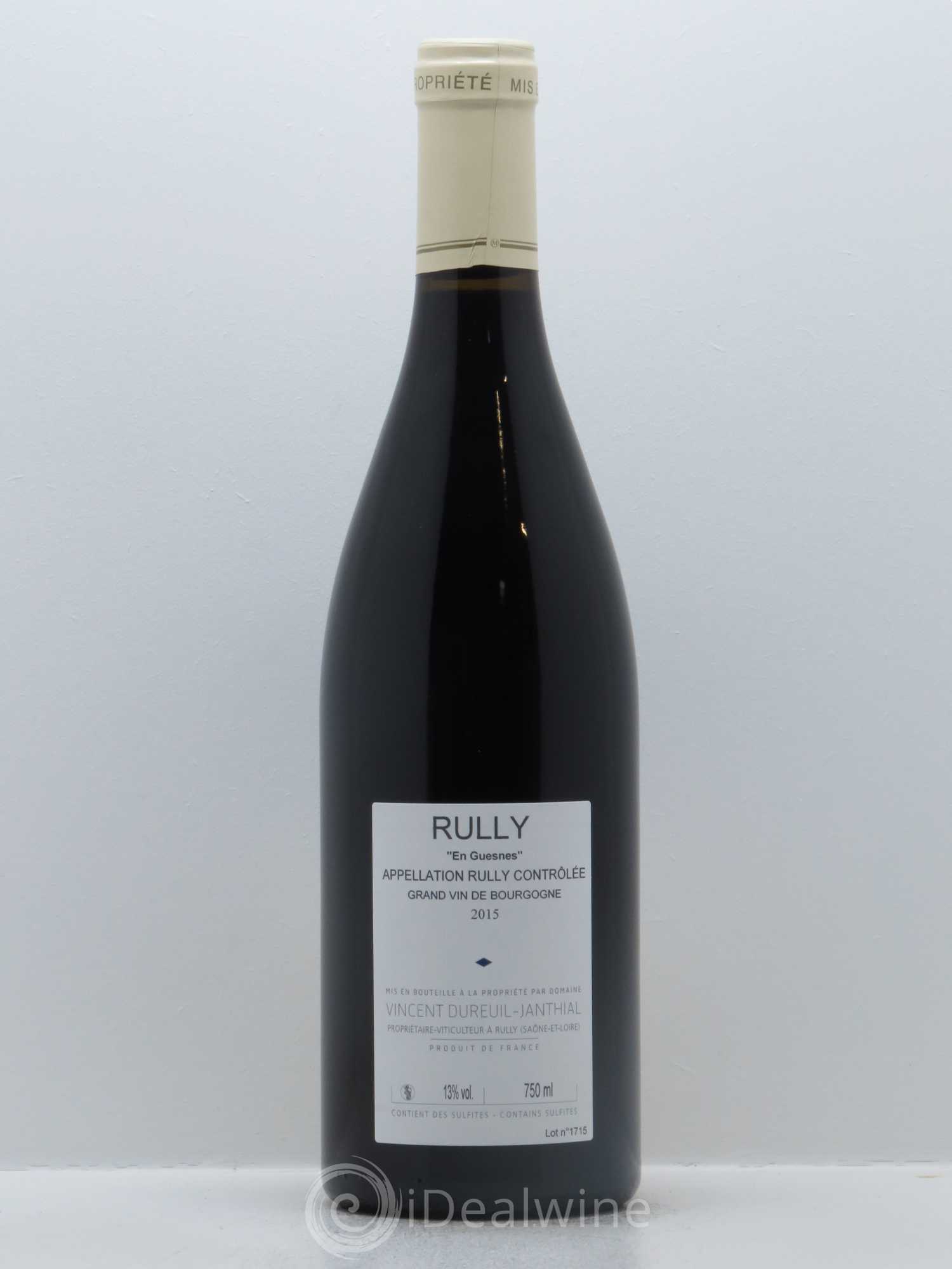 Rully En Guesnes Vincent Dureuil-Janthial 2015 - Lot de 1 bouteille - 1