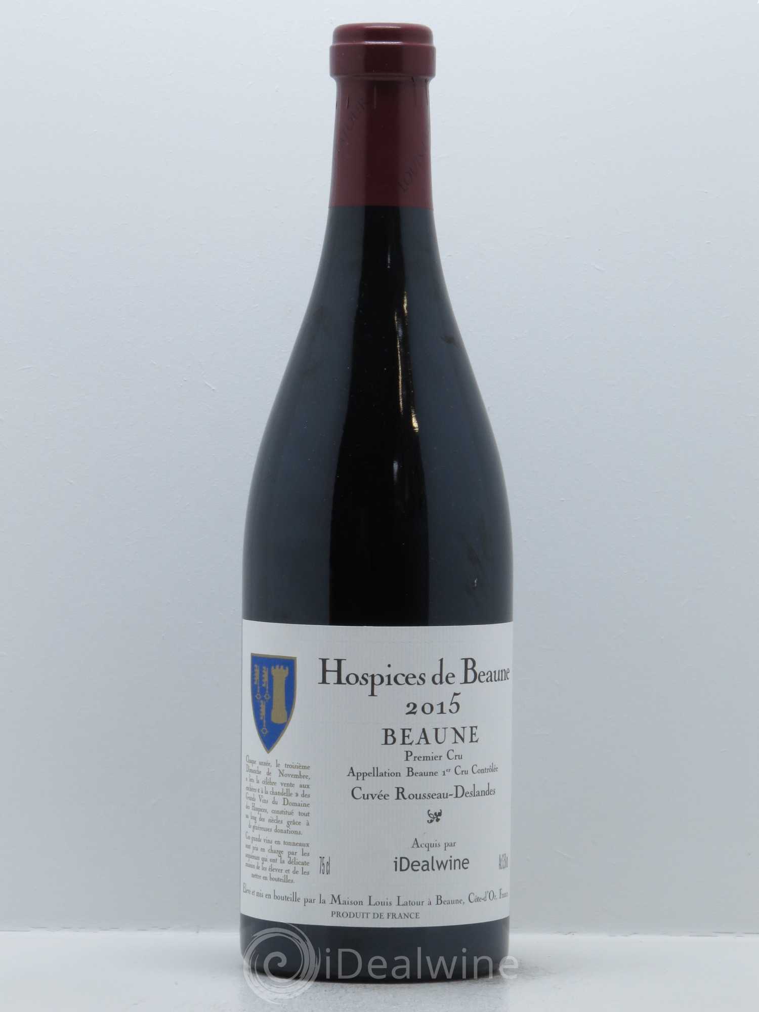 Beaune 1er Cru Cuvée Rousseau-Deslandes Hospices de Beaune 2015 - Lot de 1 bouteille - 0
