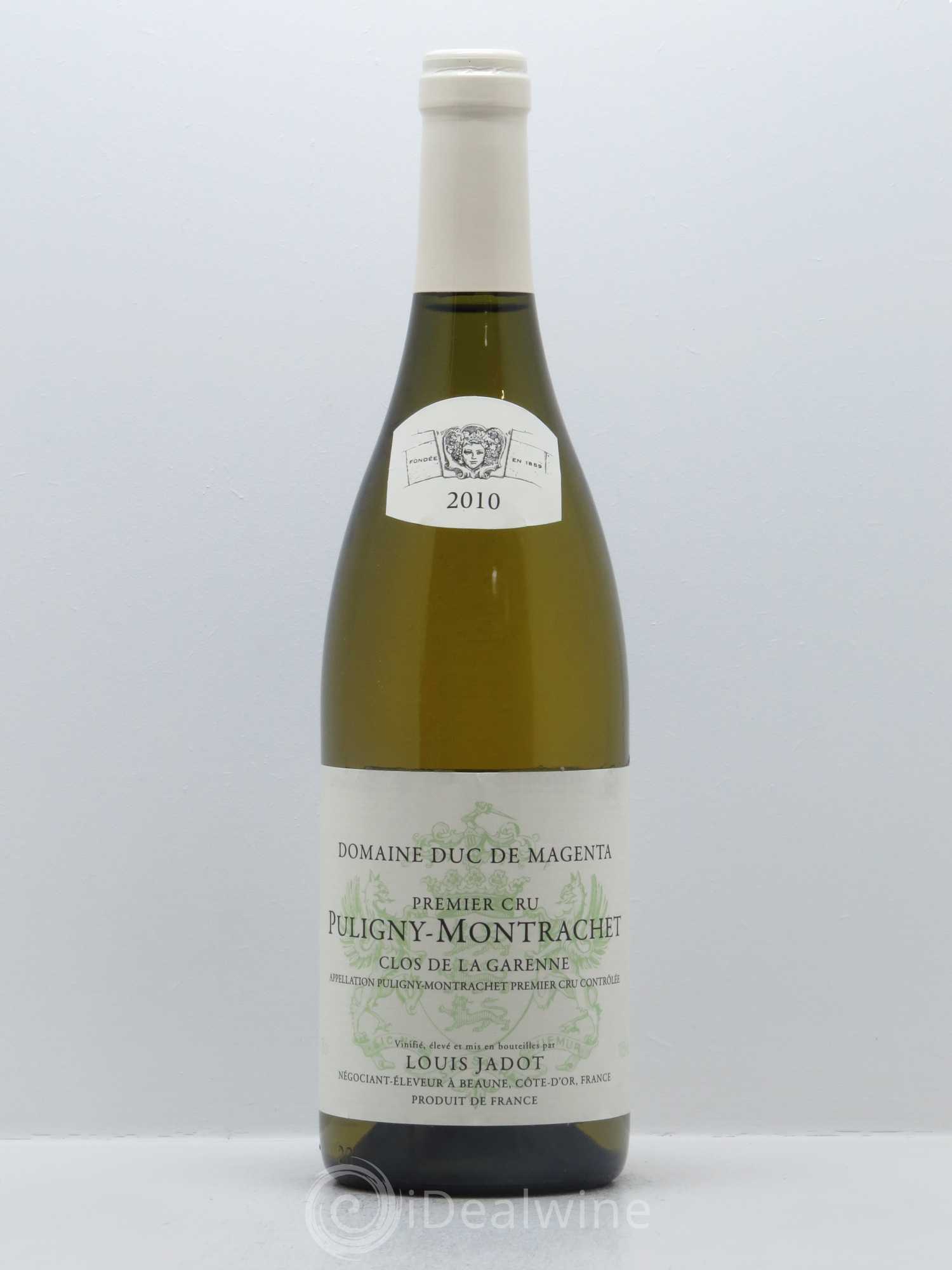 Puligny-Montrachet 1er Cru La Garenne - Domaine Duc de Magenta Maison Louis Jadot 2010 - Lot de 1 bouteille - 0