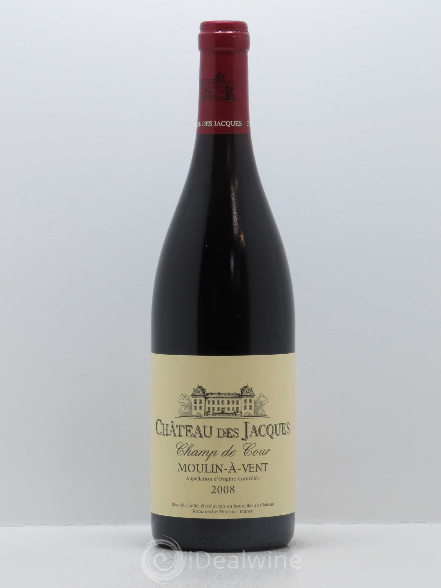 Moulin-à-Vent Champ de Cour Château des Jacques 2008 - Lot de 1 bouteille - 0