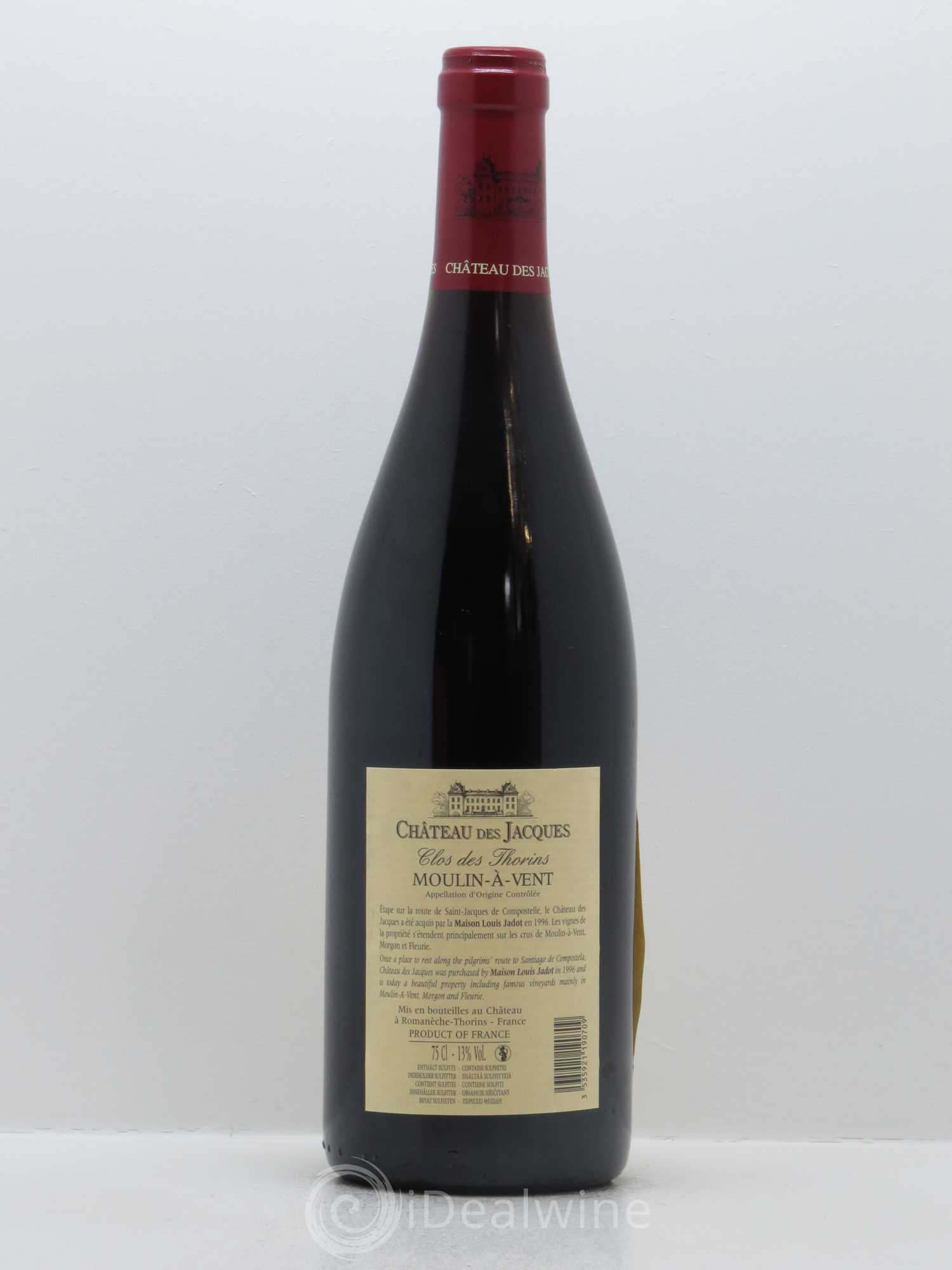 Moulin-à-Vent Clos des Thorins Château des Jacques 2010 - Lot de 1 bouteille - 1