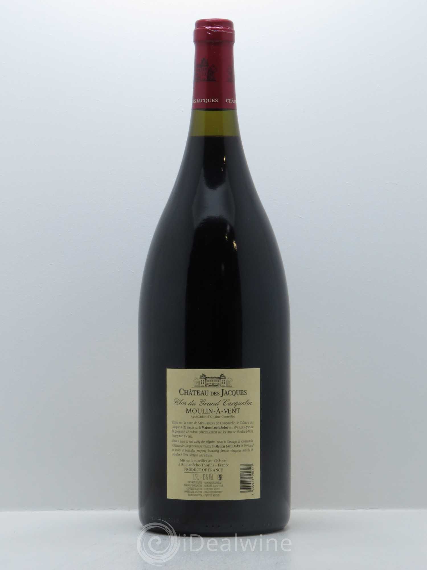 Moulin-à-Vent Clos du Grand Carquelin Château des Jacques 2010 - Lot de 1 magnum - 1