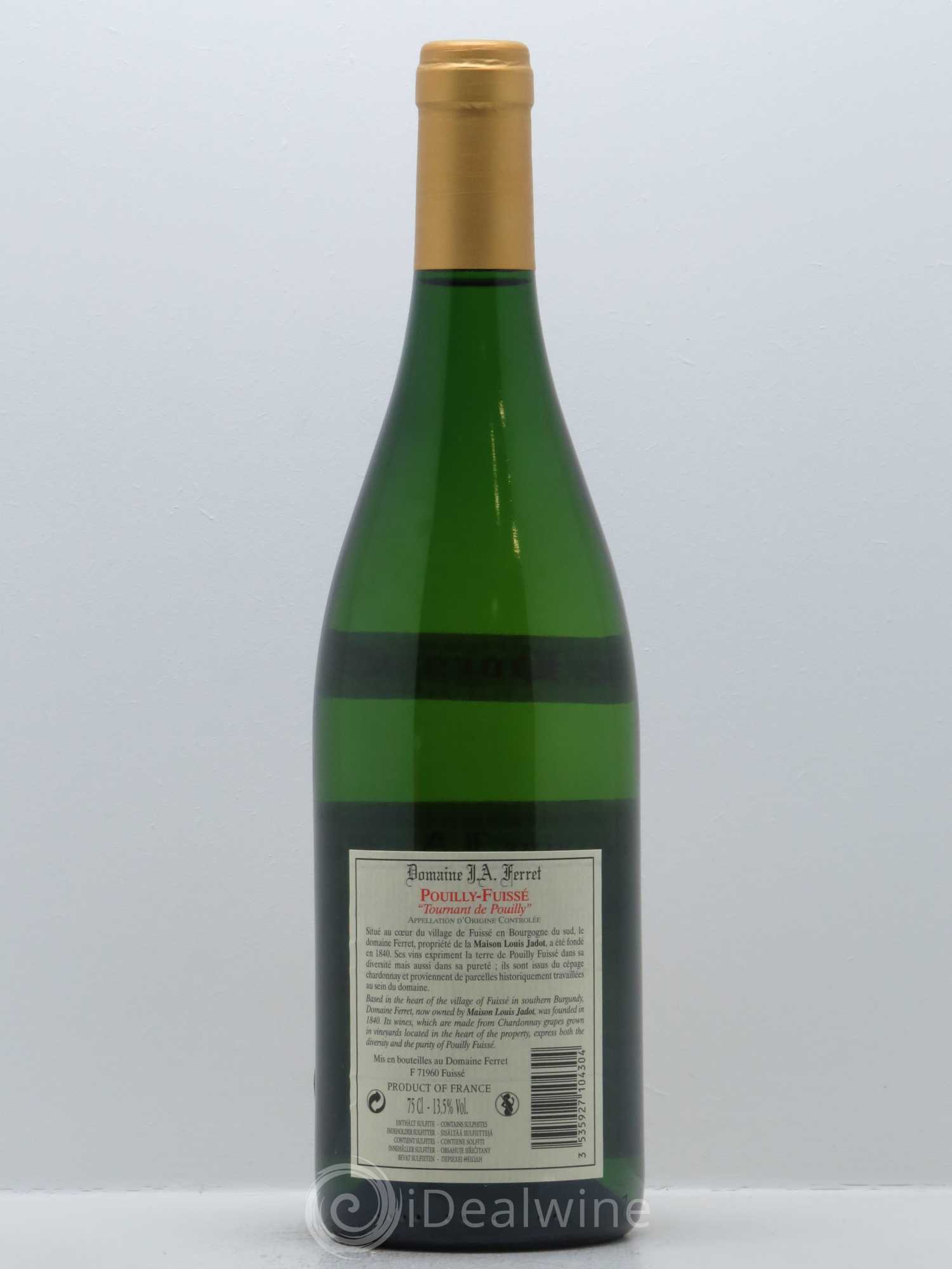 Pouilly-Fuissé 1er Cru Hors Classe Tournant de Pouilly J.A. Ferret (Domaine) 2014 - Lot de 1 bouteille - 1