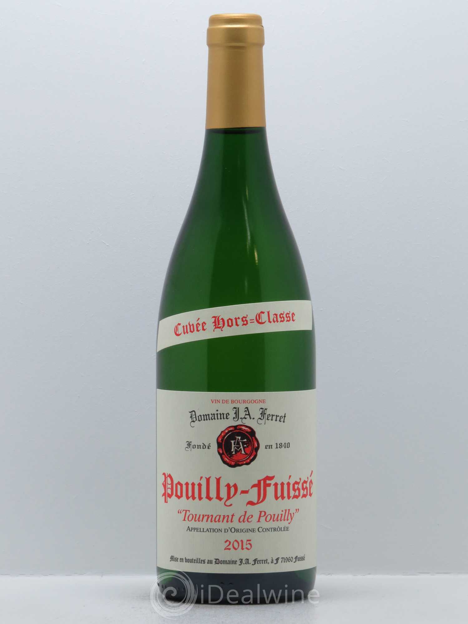 Pouilly-Fuissé 1er Cru Hors Classe Tournant de Pouilly J.A. Ferret (Domaine) 2015 - Lot de 1 bouteille - 0