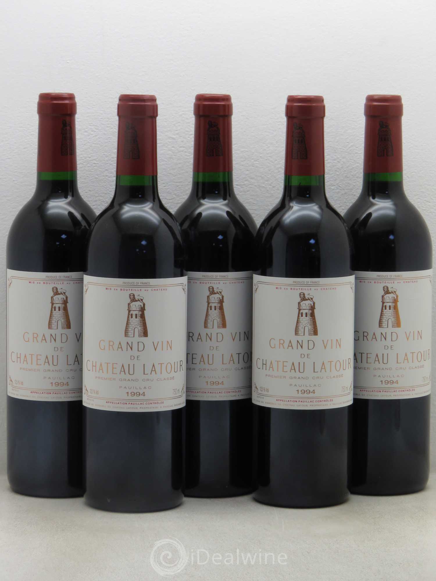 Château Latour 1er Grand Cru Classé 1994 - Lot de 5 bouteilles - 0