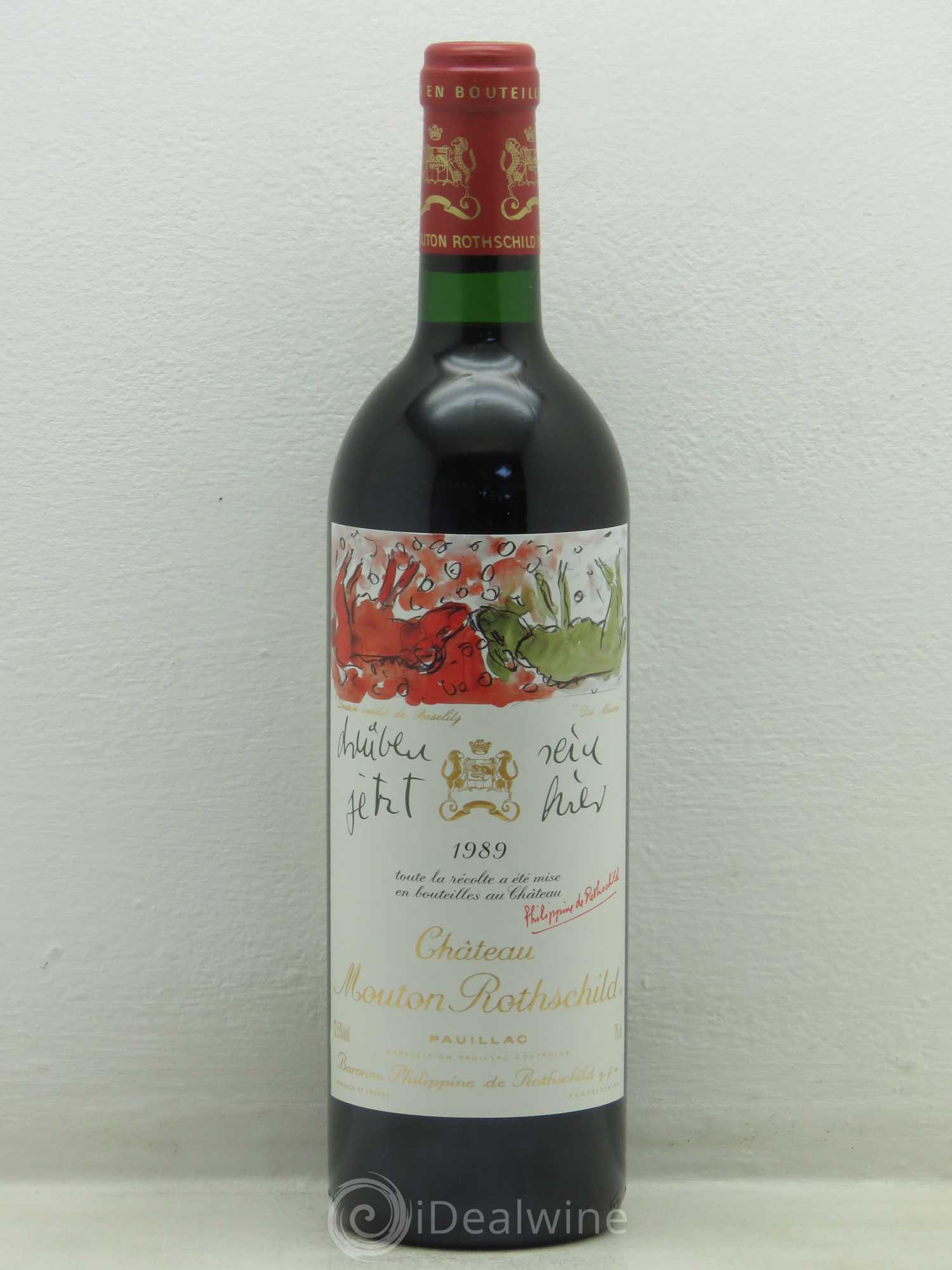 Château Mouton Rothschild 1er Grand Cru Classé 1989 - Lot de 1 bouteille - 0
