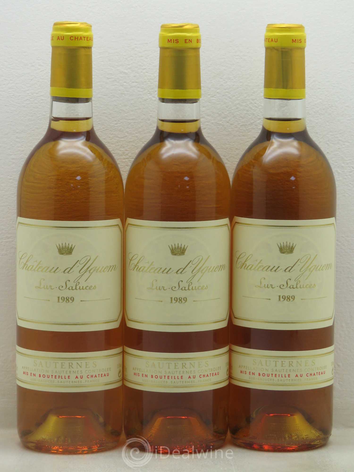 Château d' Yquem 1er Cru Classé Supérieur 1989 - Lotto di 3 bottiglie - 0