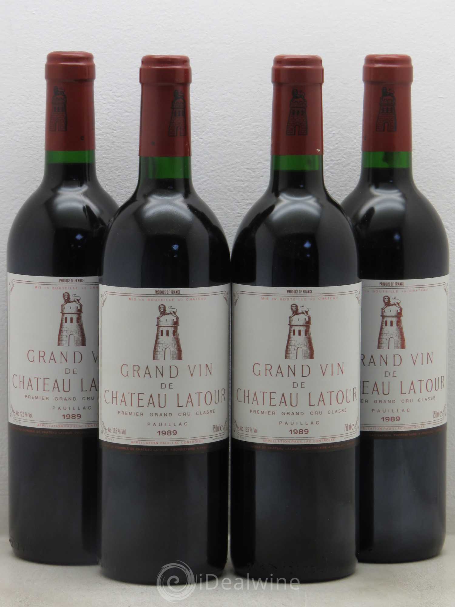 Château Latour 1er Grand Cru Classé 1989 - Lot de 4 bouteilles - 0