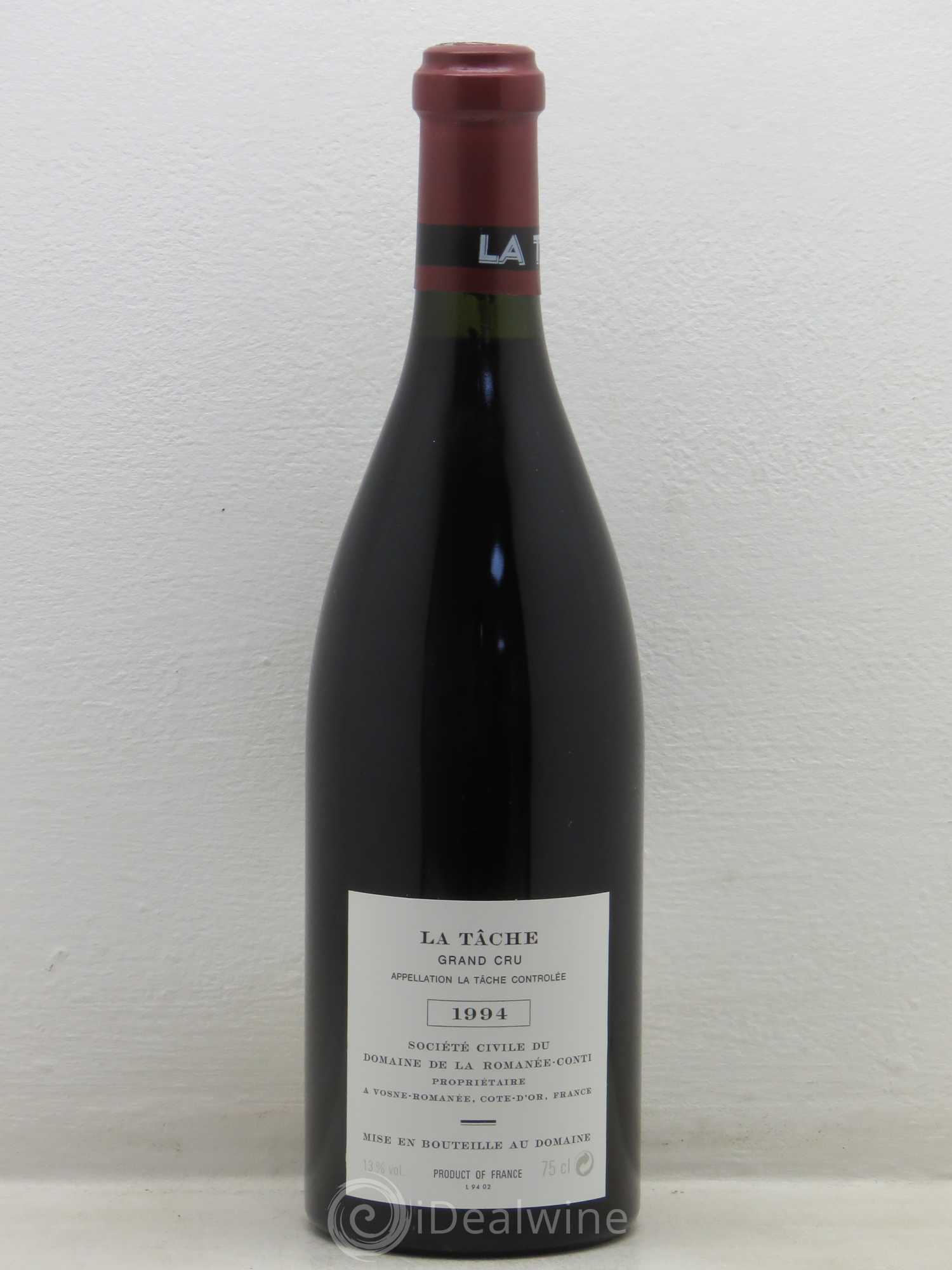 La Tâche Grand Cru Domaine de la Romanée-Conti 1994 - Lot de 1 bouteille - 1