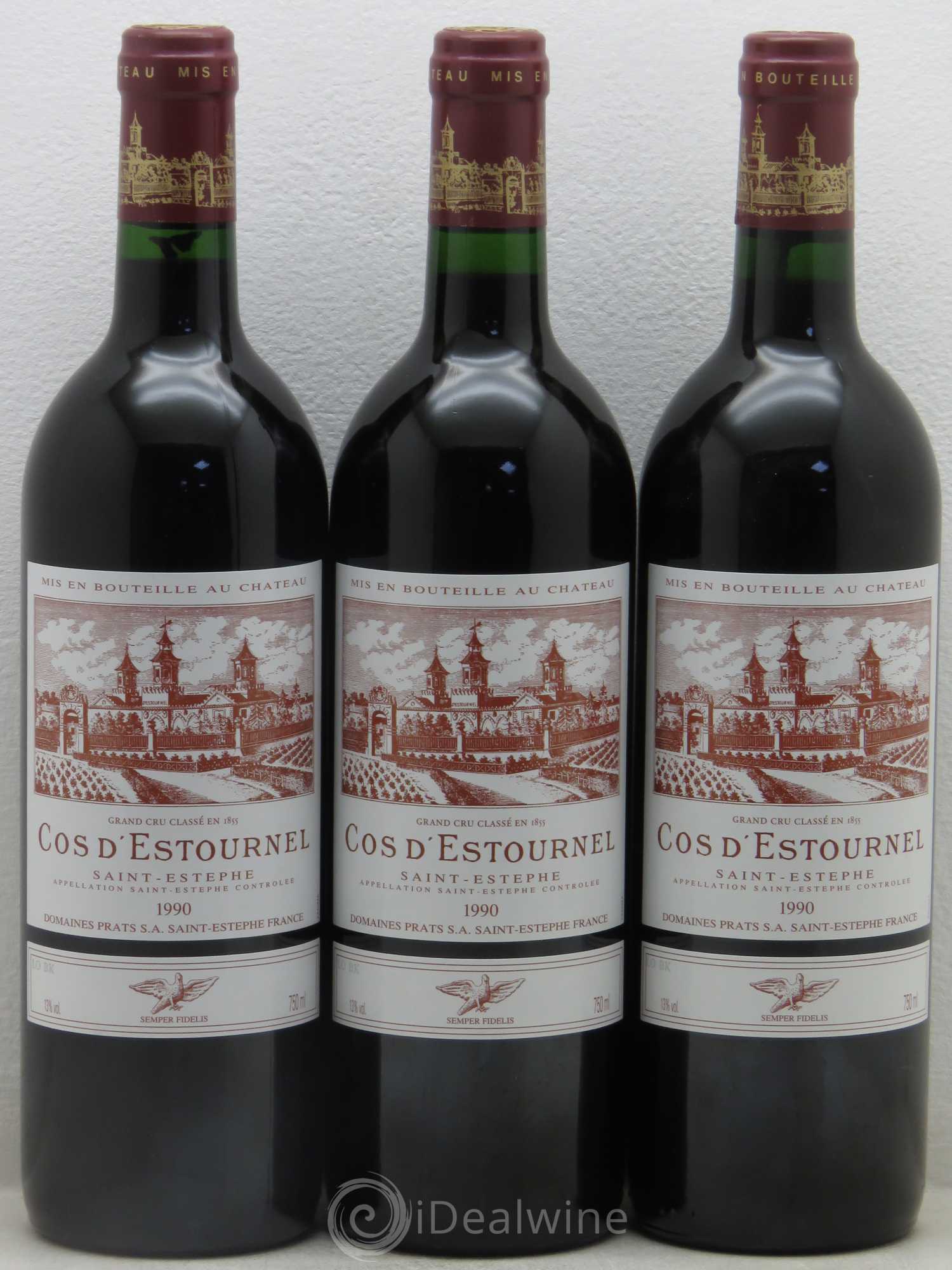 Cos d'Estournel 2ème Grand Cru Classé 1990 - Lot de 3 bouteilles - 0