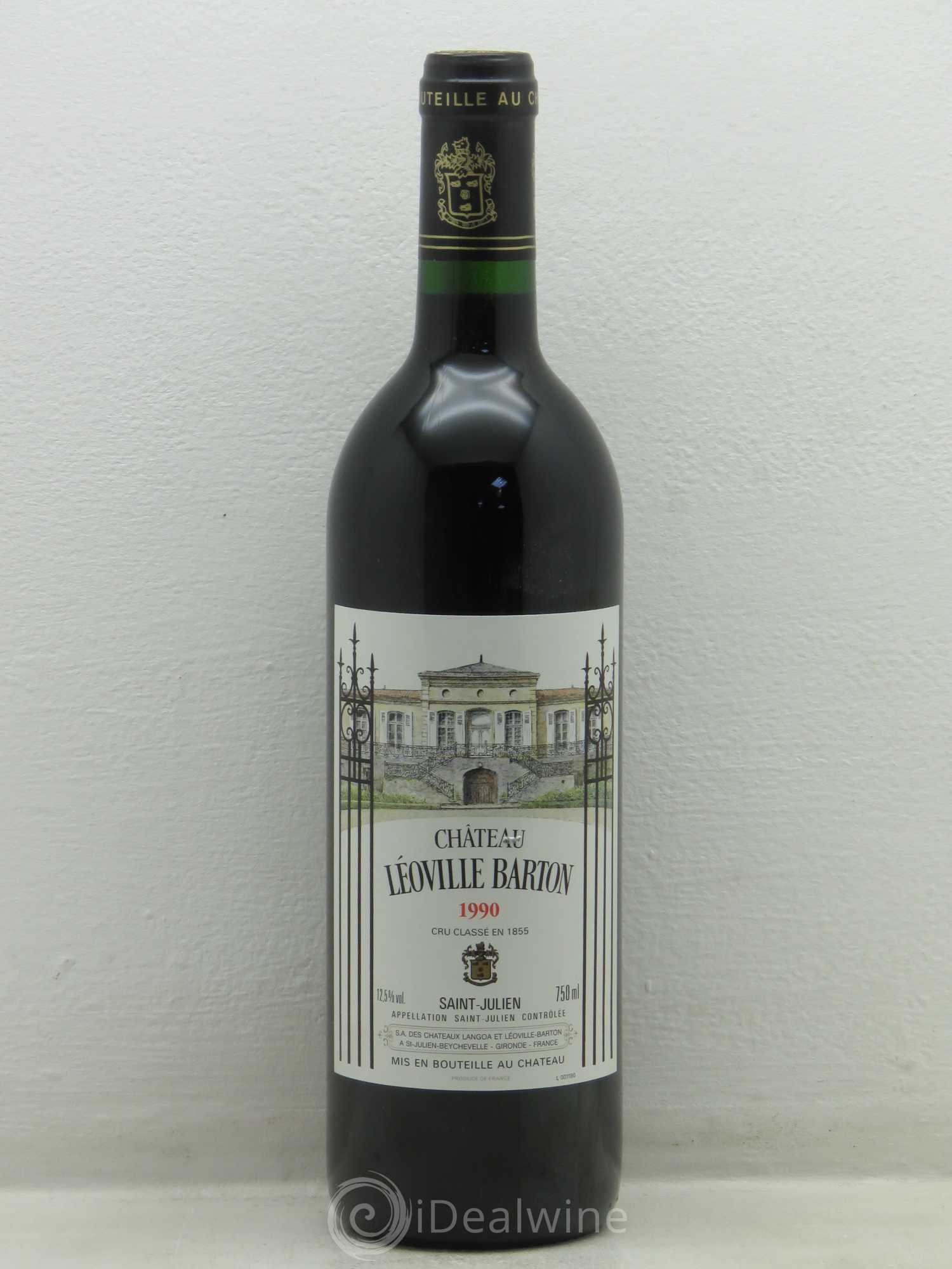 Château Léoville Barton 2ème Grand Cru Classé 1990 - Lot de 1 bouteille - 0
