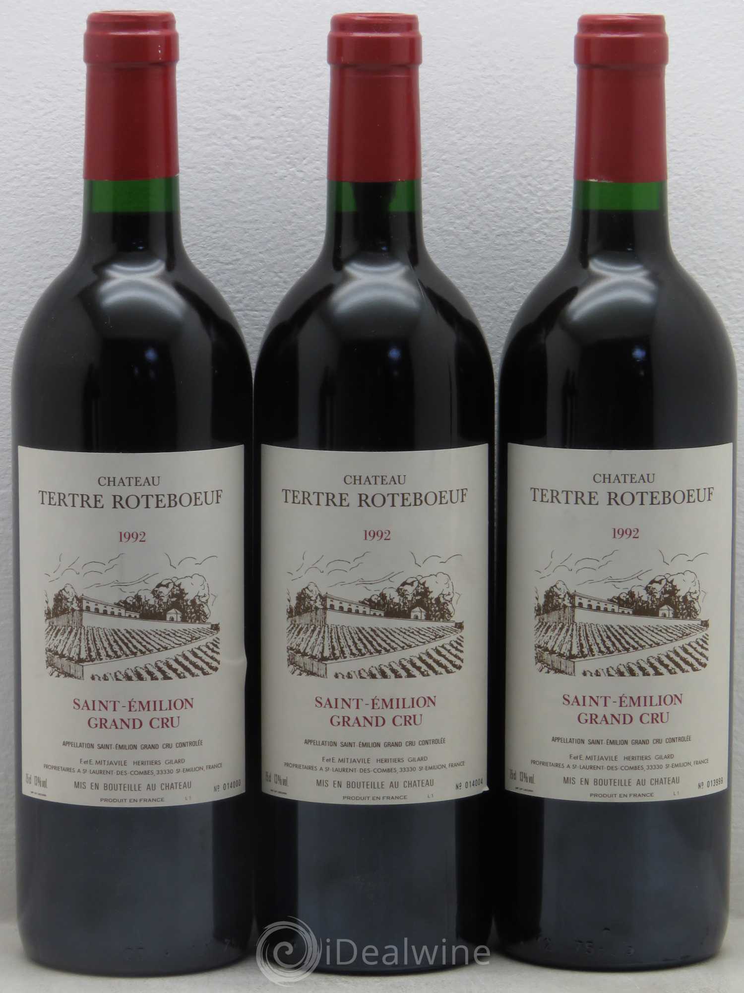 Château Tertre Roteboeuf 1992 - Lot de 5 bouteilles - 1