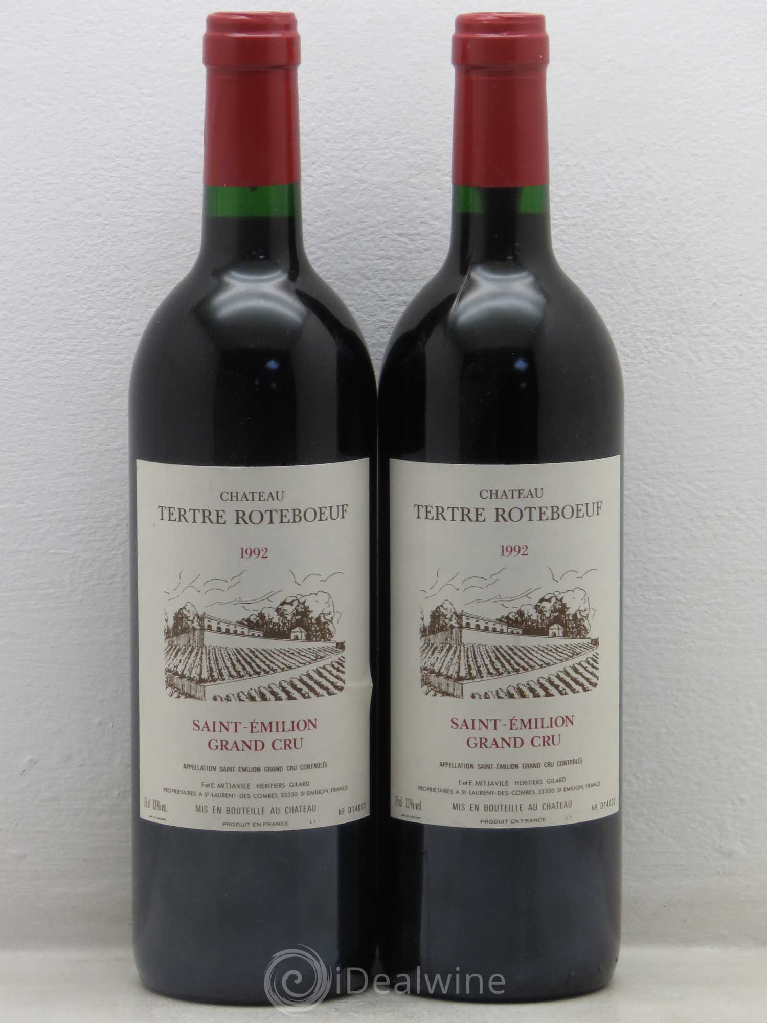 Château Tertre Roteboeuf 1992 - Lot de 5 bouteilles - 2