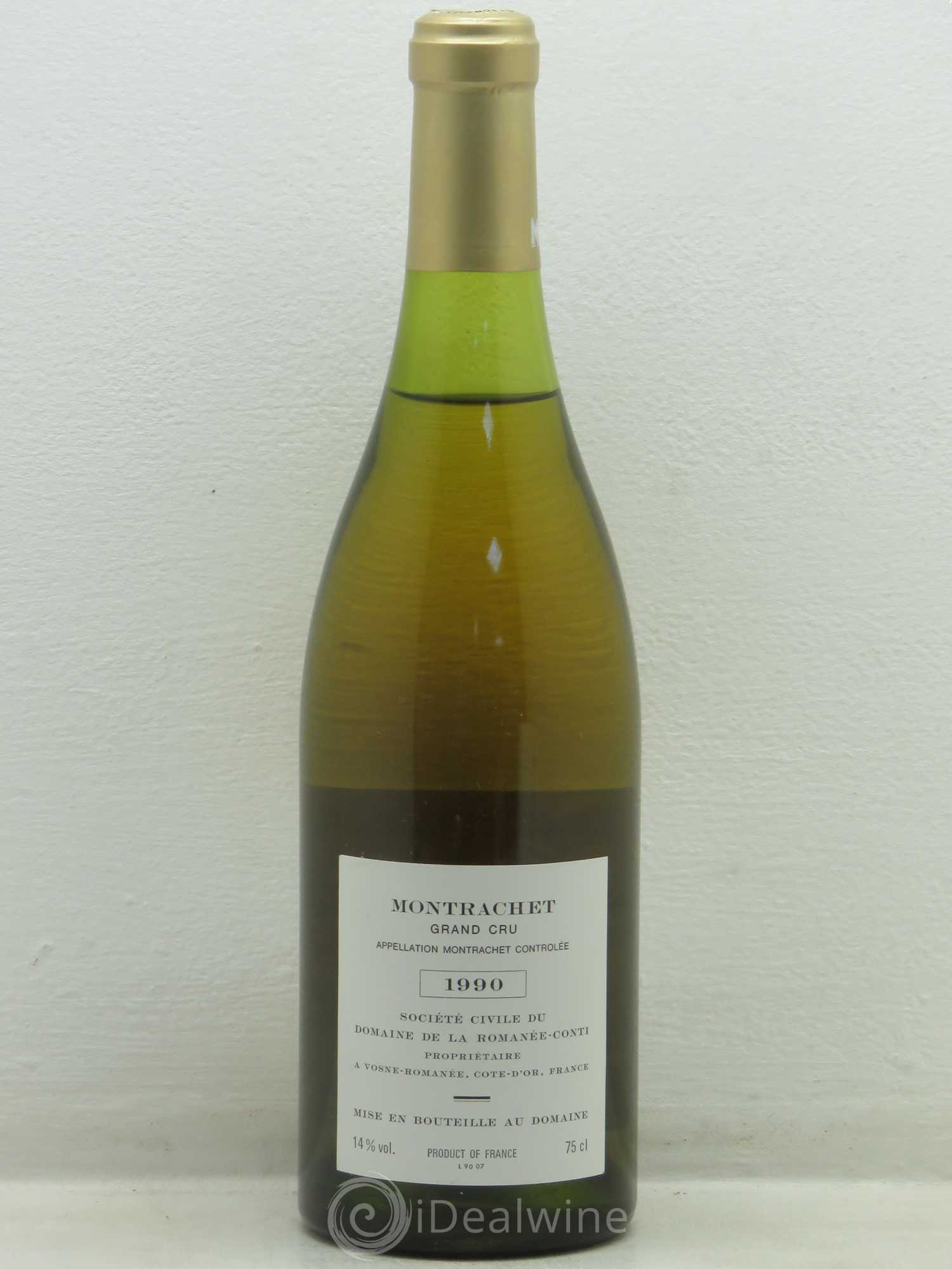 Montrachet Grand Cru Domaine de la Romanée-Conti 1990 - Lot de 1 bouteille - 1