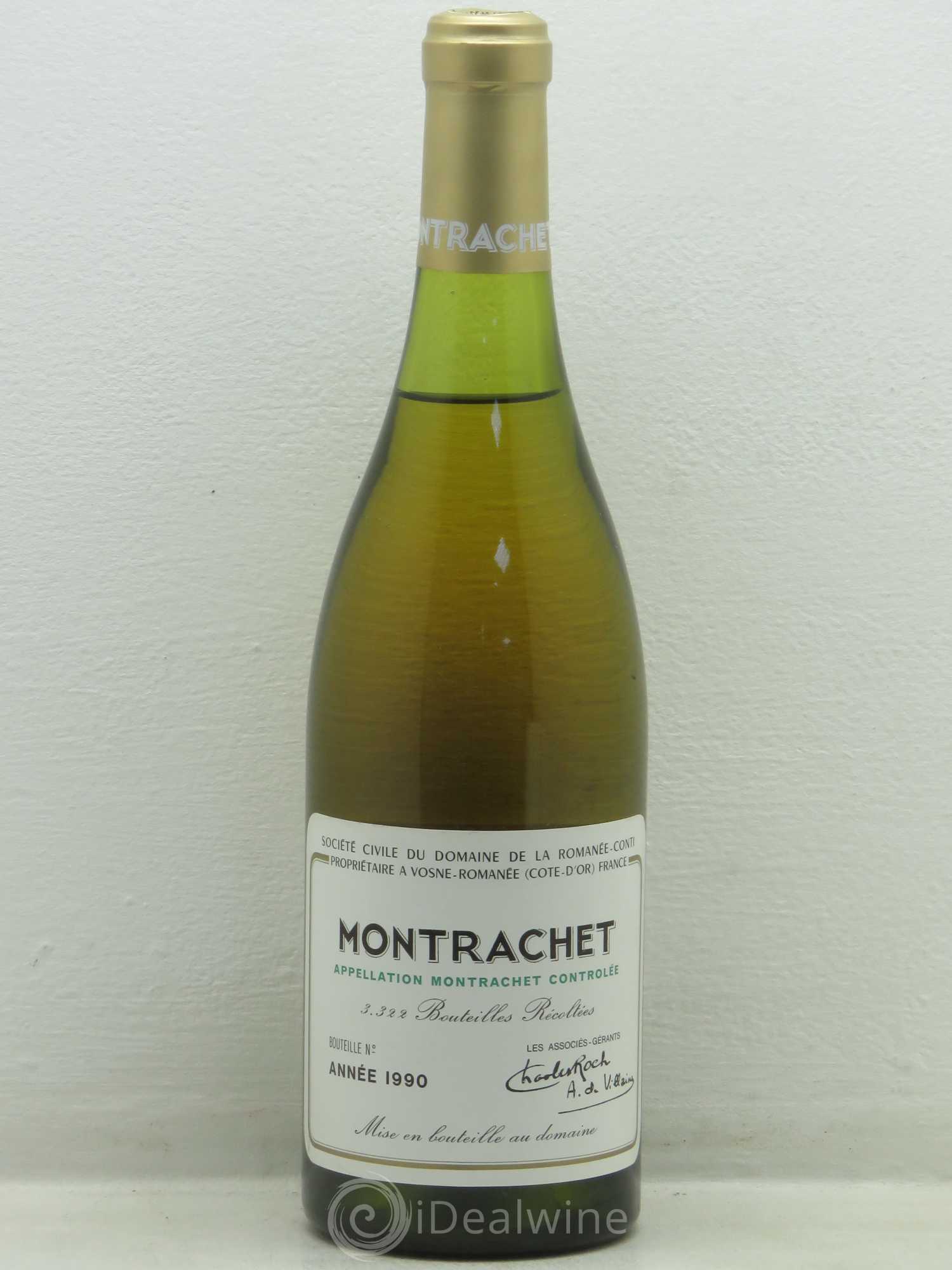 Montrachet Grand Cru Domaine de la Romanée-Conti 1990 - Lot de 1 bouteille - 0