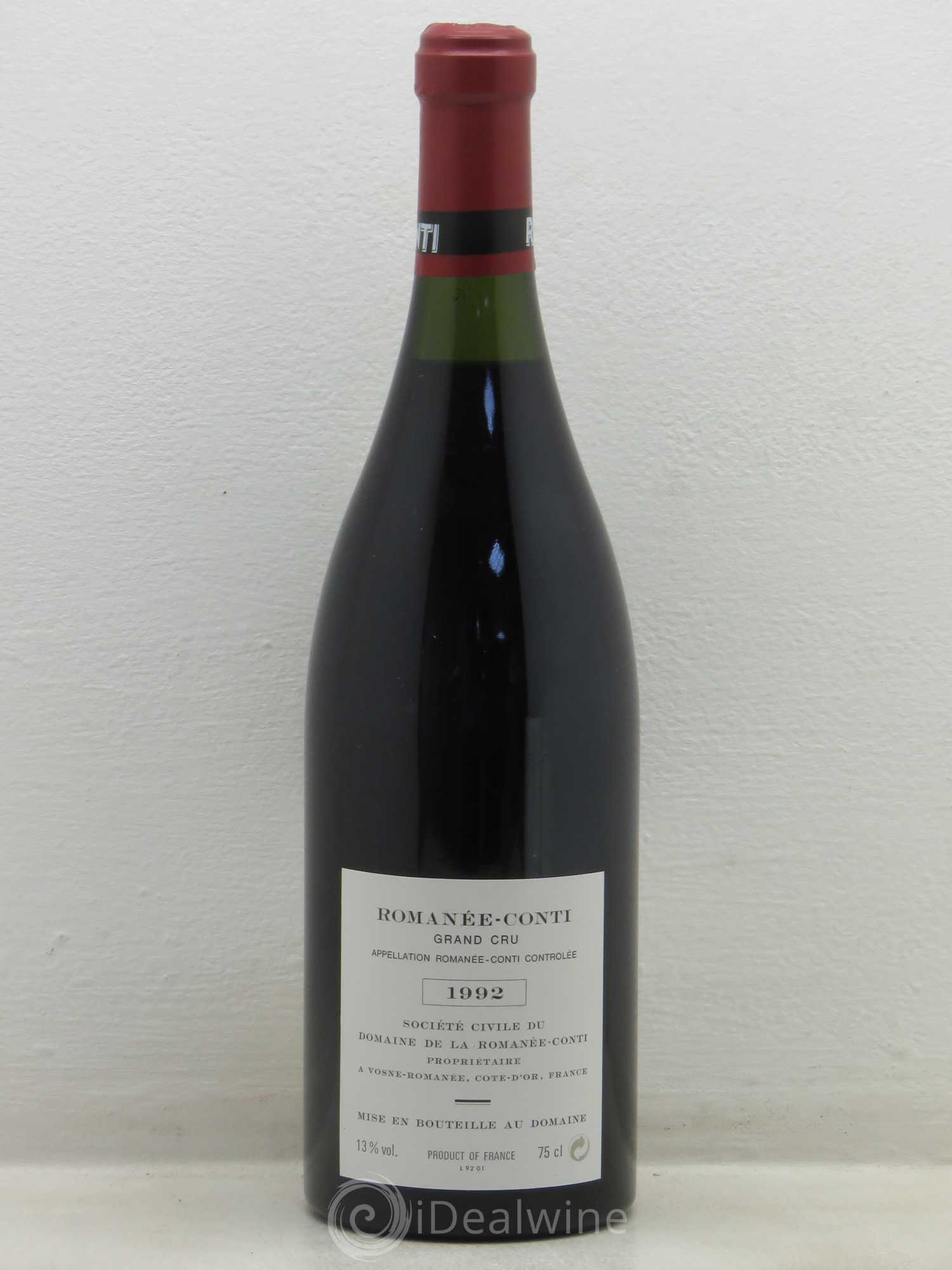Romanée-Conti Grand Cru Domaine de la Romanée-Conti 1992 - Lot of 1 bottle - 1
