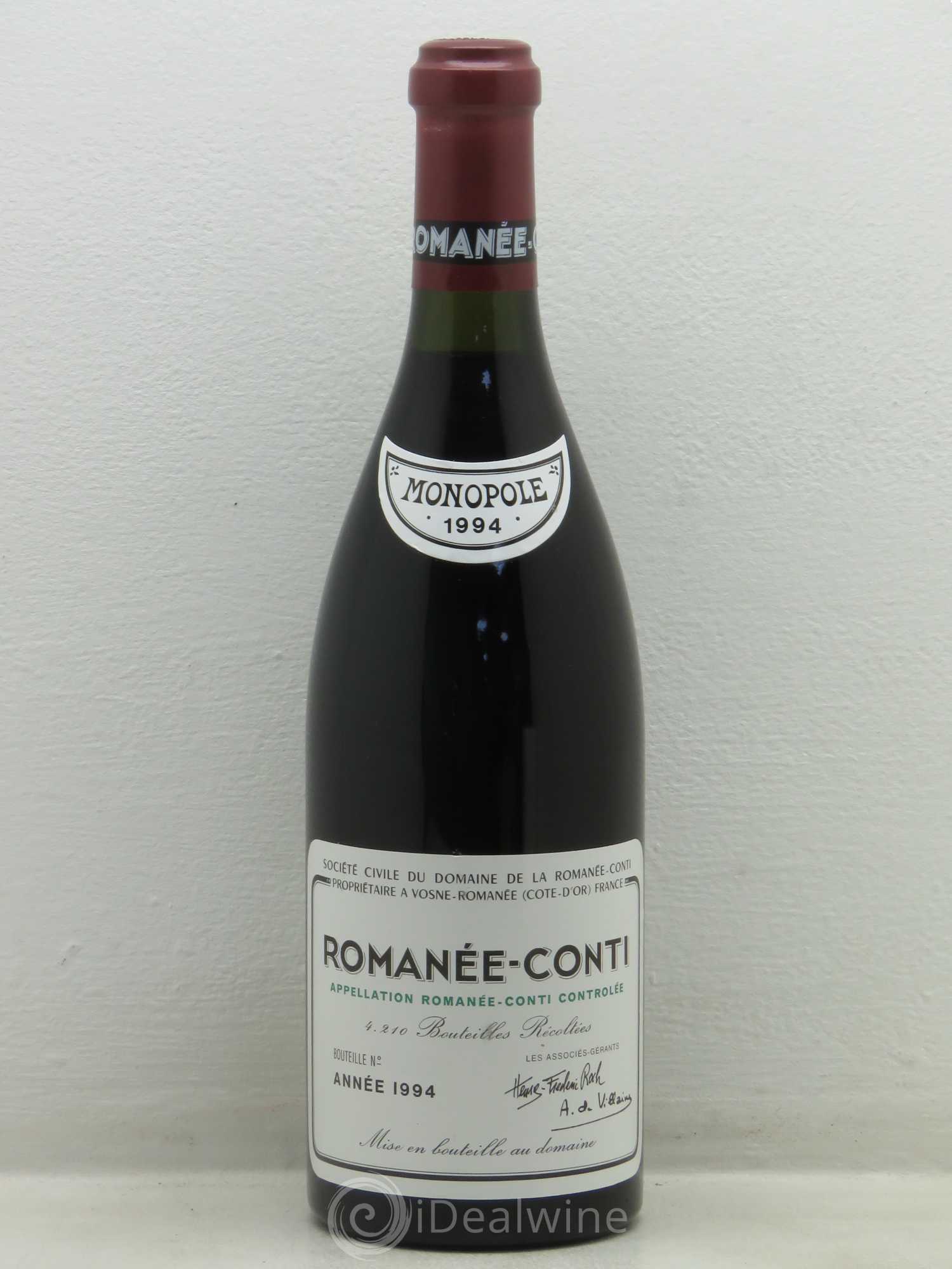 Romanée-Conti Grand Cru Domaine de la Romanée-Conti 1994 - Lot de 1 bouteille - 0