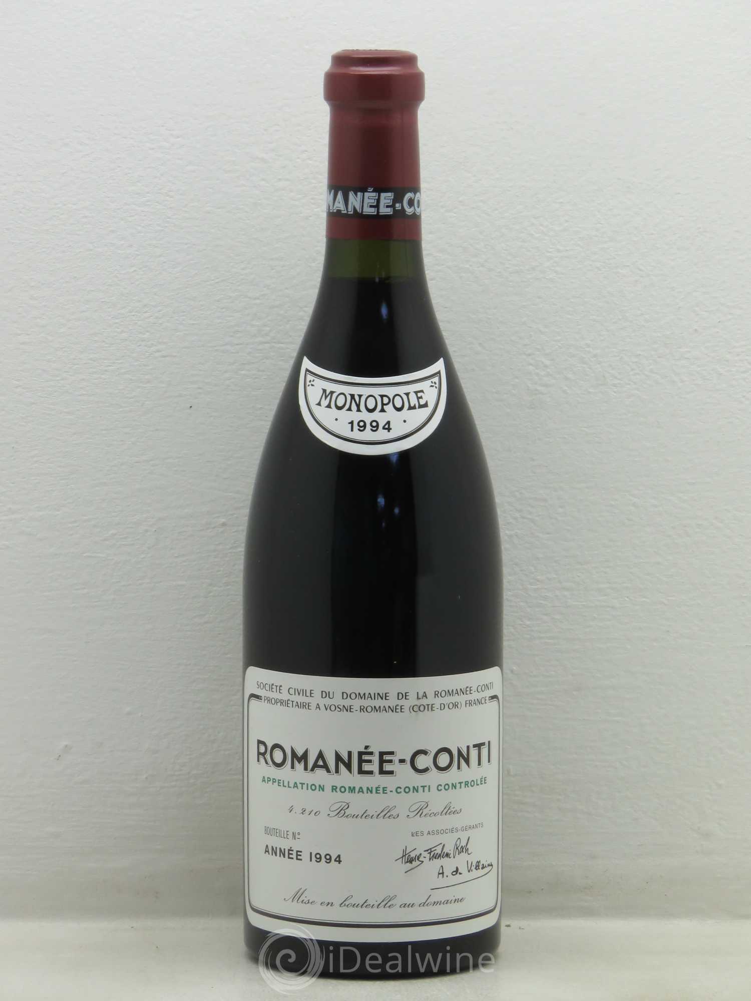 Romanée-Conti Grand Cru Domaine de la Romanée-Conti 1994 - Lot de 1 bouteille - 0