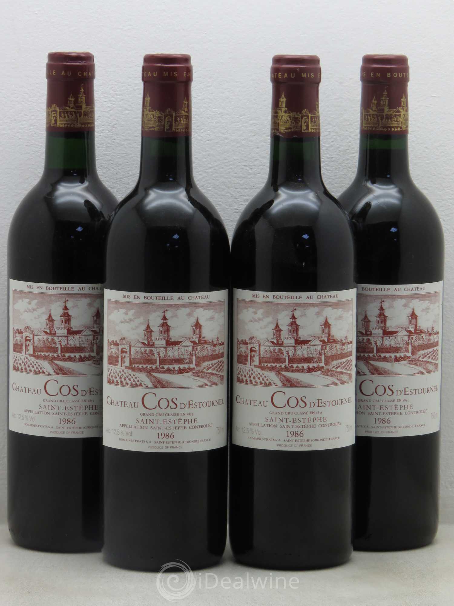 Cos d'Estournel 2ème Grand Cru Classé 1986 - Lot de 4 bouteilles - 0