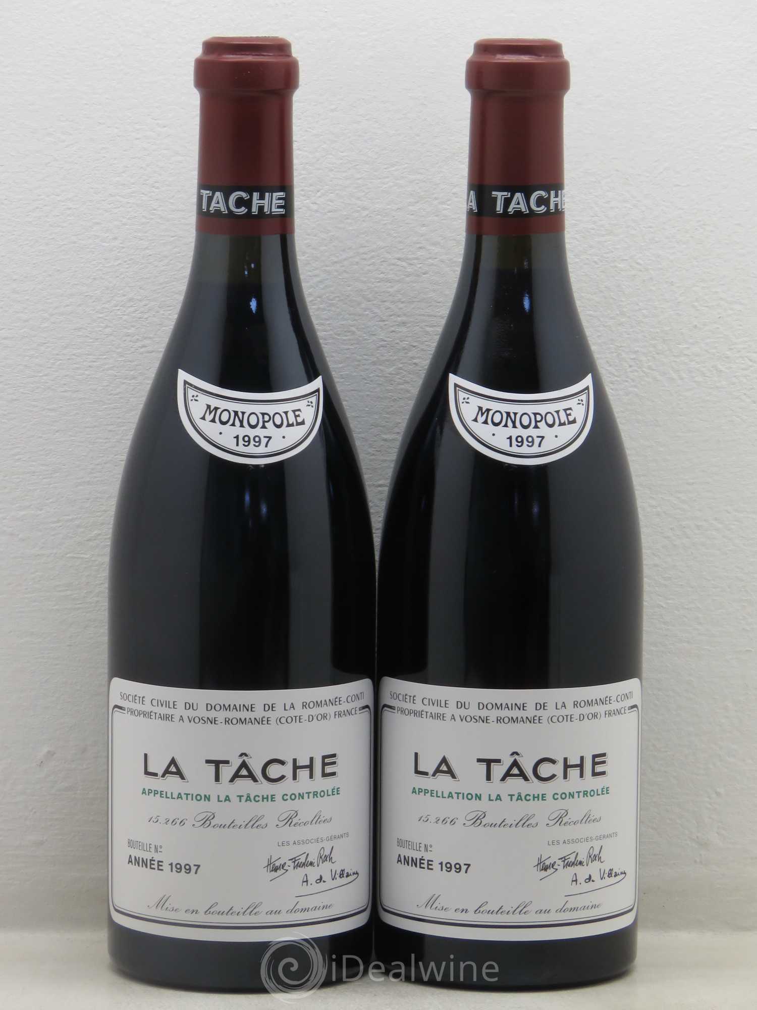 La Tâche Grand Cru Domaine de la Romanée-Conti 1997 - Lot de 2 bouteilles - 0