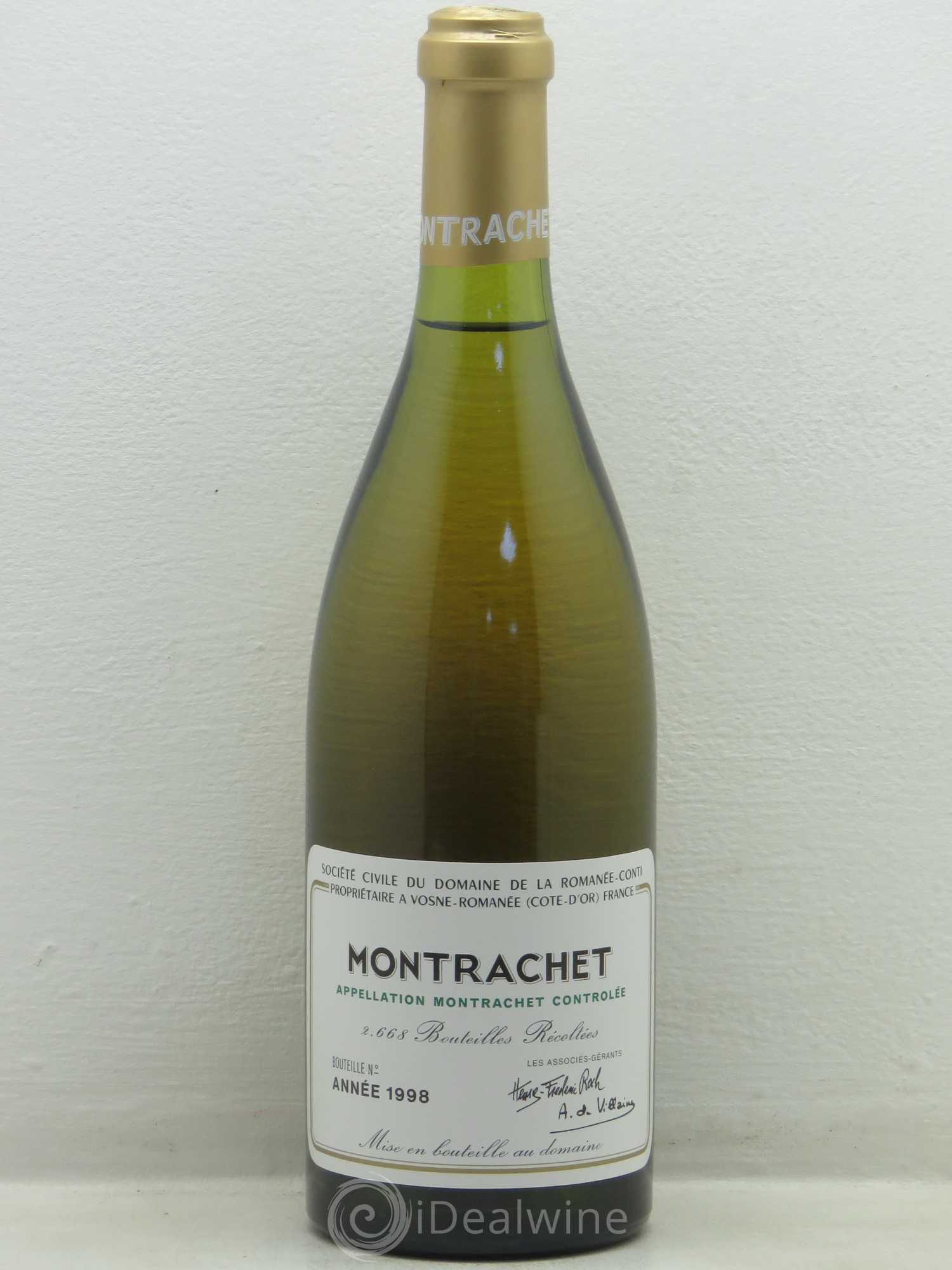 Montrachet Grand Cru Domaine de la Romanée-Conti 1998 - Lot de 1 bouteille - 0