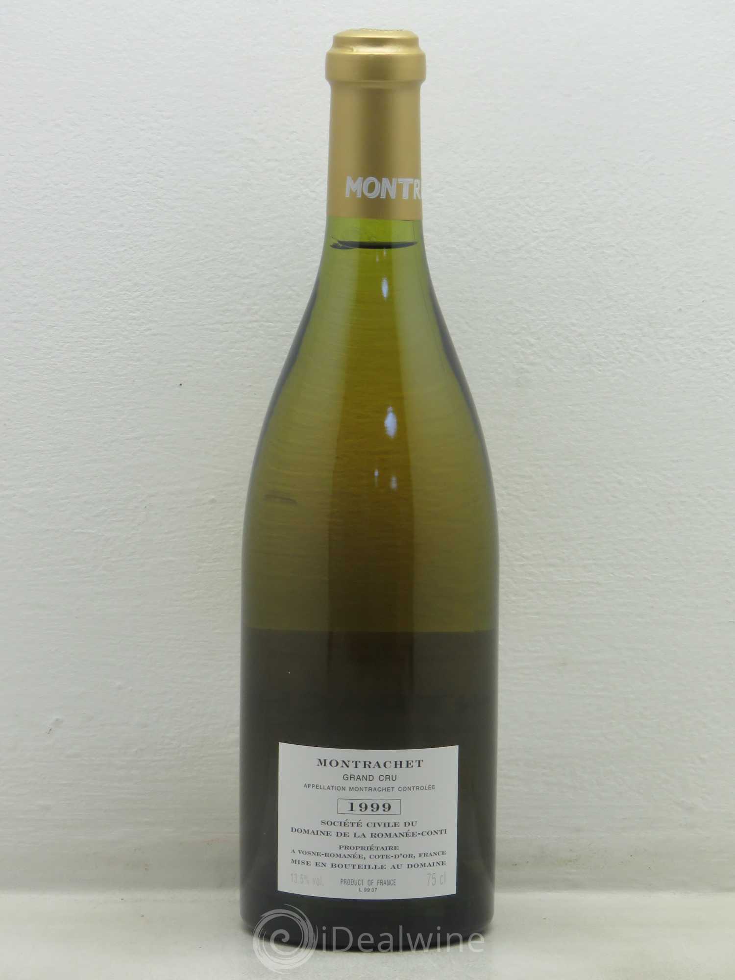 Montrachet Grand Cru Domaine de la Romanée-Conti 1999 - Lot de 1 bouteille - 1