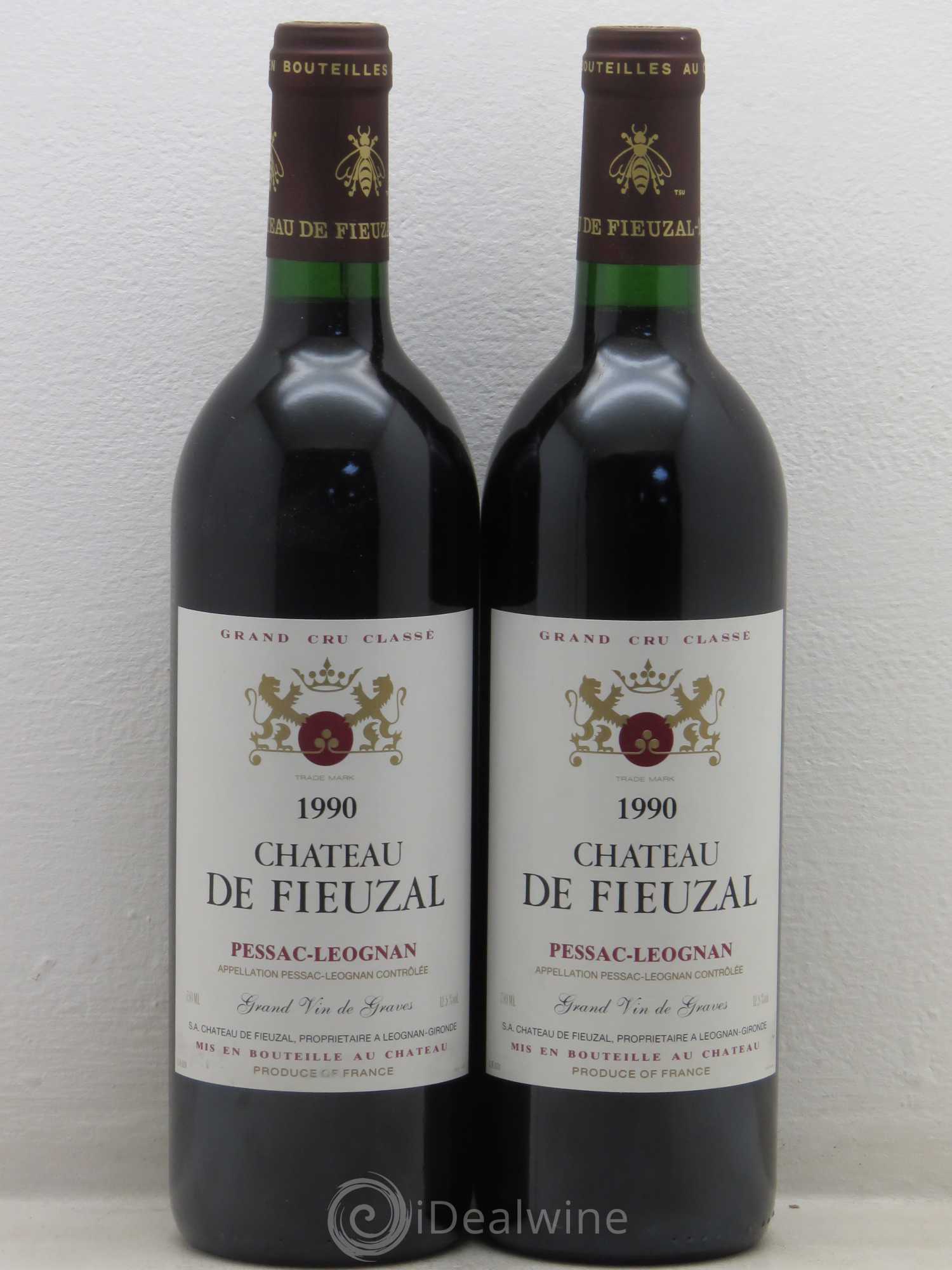 Château de Fieuzal Cru Classé de Graves 1990 - Lot de 2 bouteilles - 0