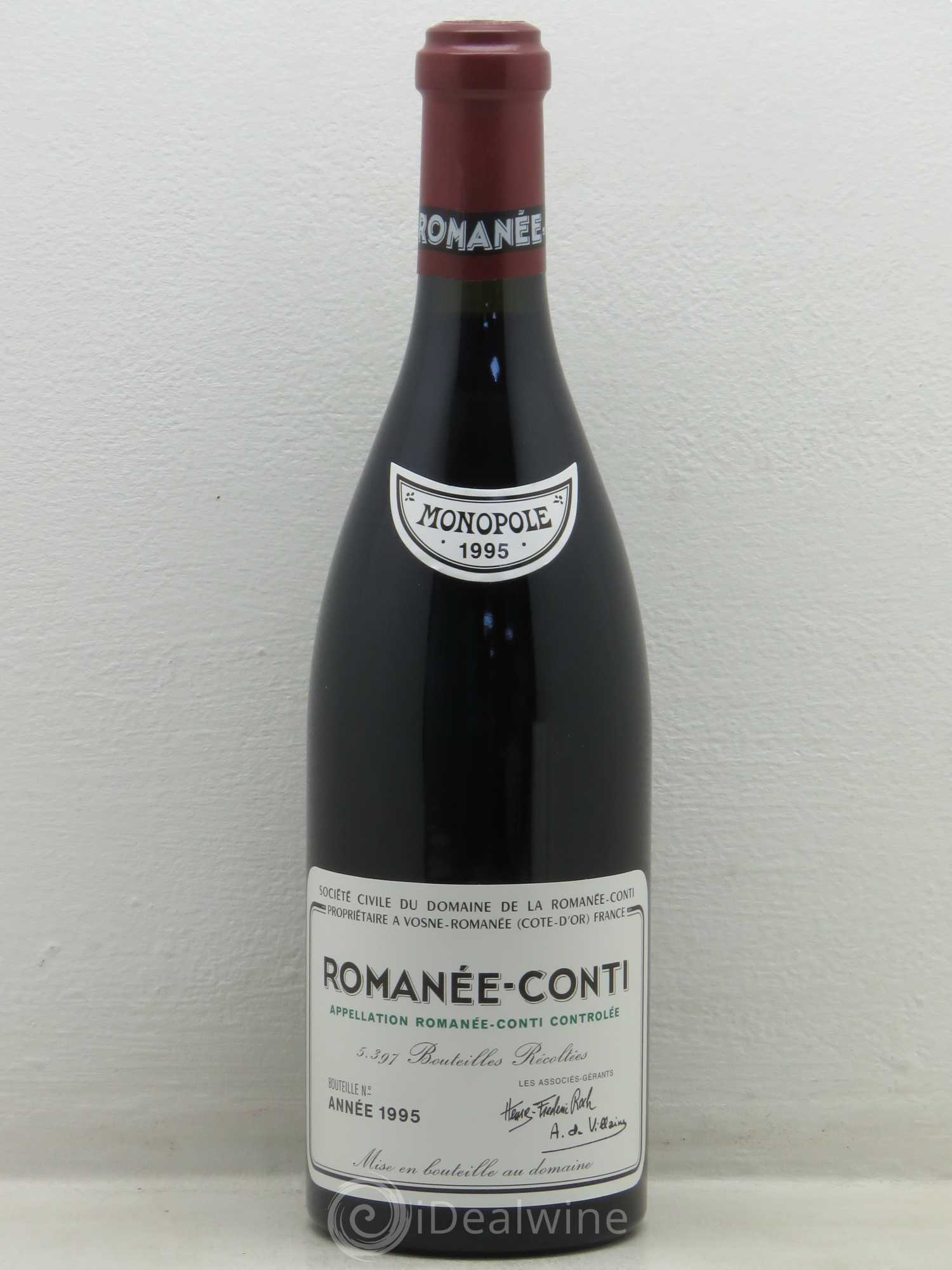 Romanée-Conti Grand Cru Domaine de la Romanée-Conti 1995 - Lot de 1 bouteille - 0