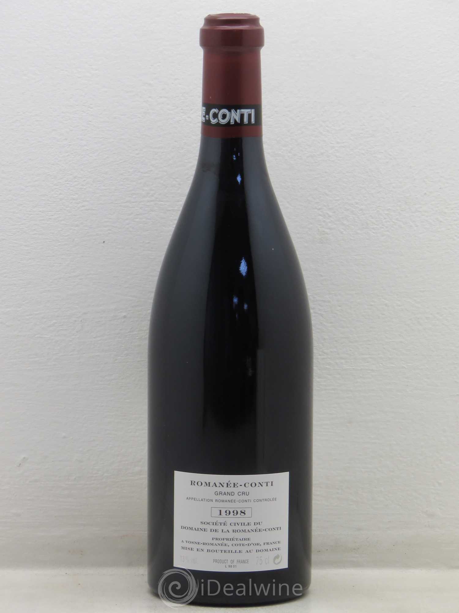 Romanée-Conti Grand Cru Domaine de la Romanée-Conti 1998 - Lot de 1 bouteille - 1