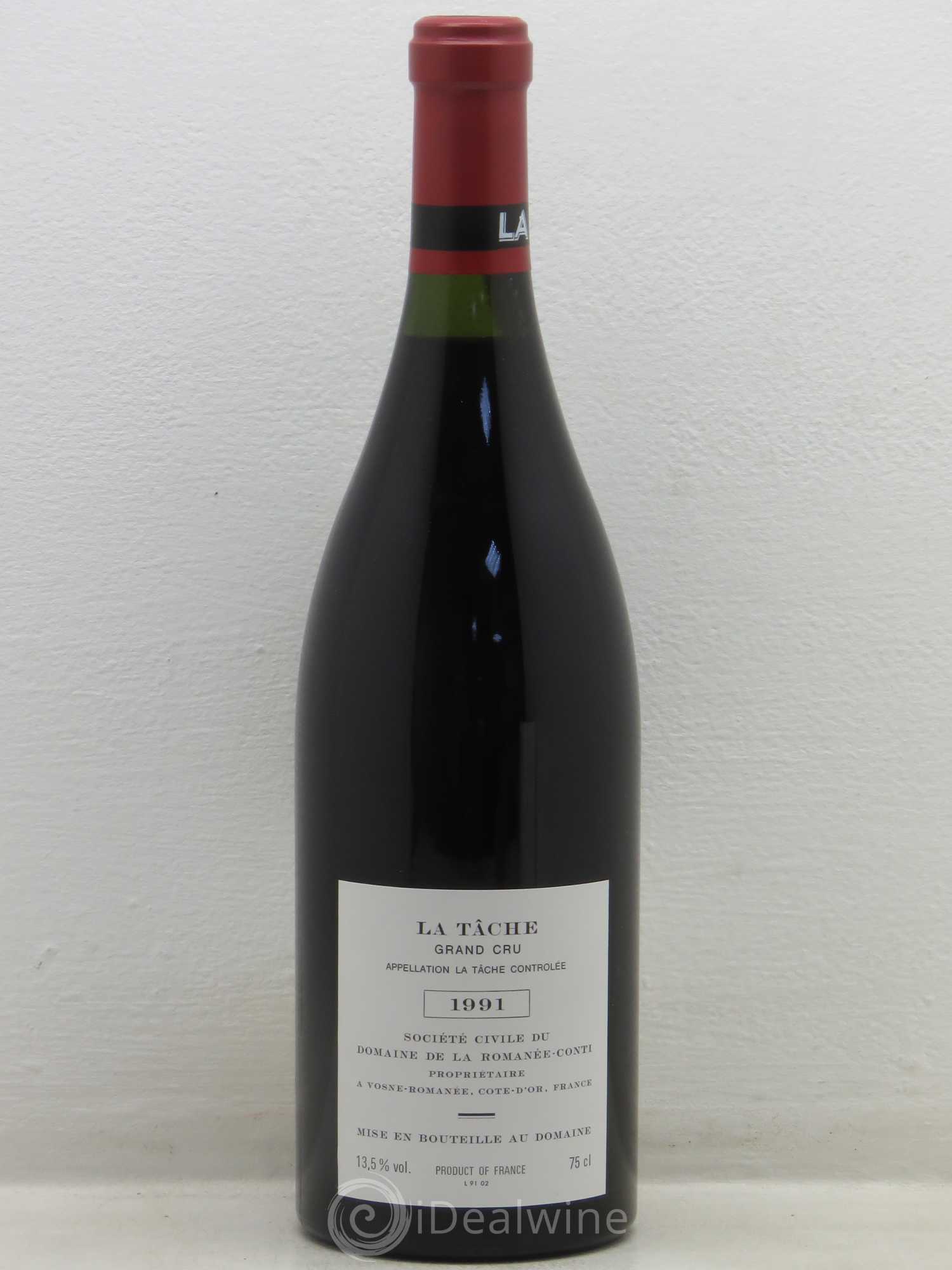 La Tâche Grand Cru Domaine de la Romanée-Conti 1991 - Lot de 1 bouteille - 1