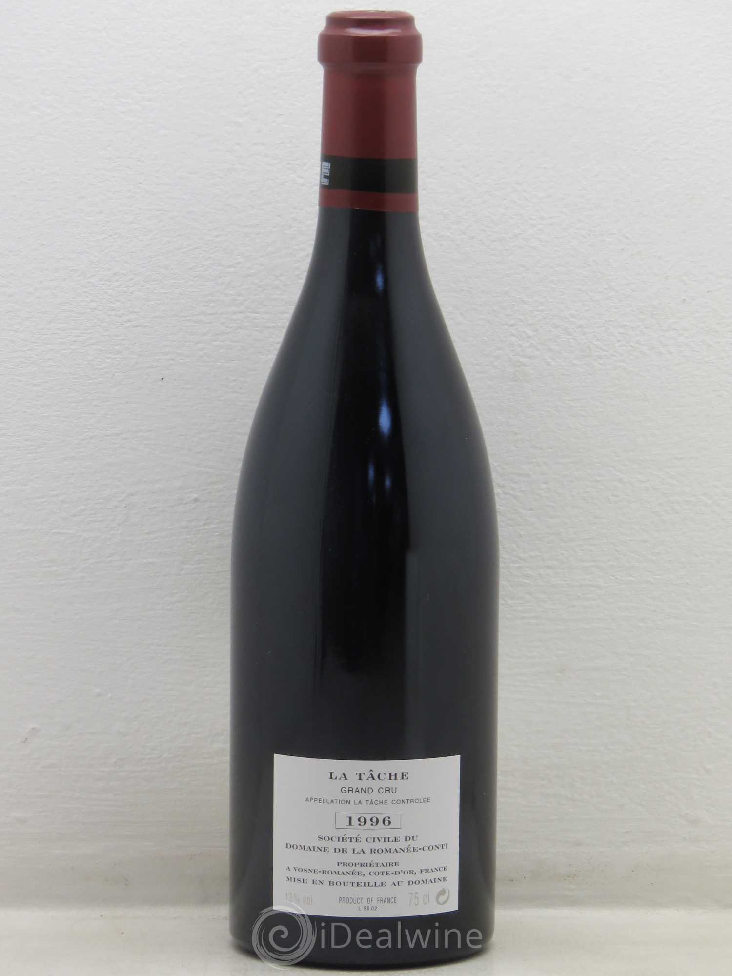 La Tâche Grand Cru Domaine de la Romanée-Conti 1996 - Lot de 1 bouteille - 1