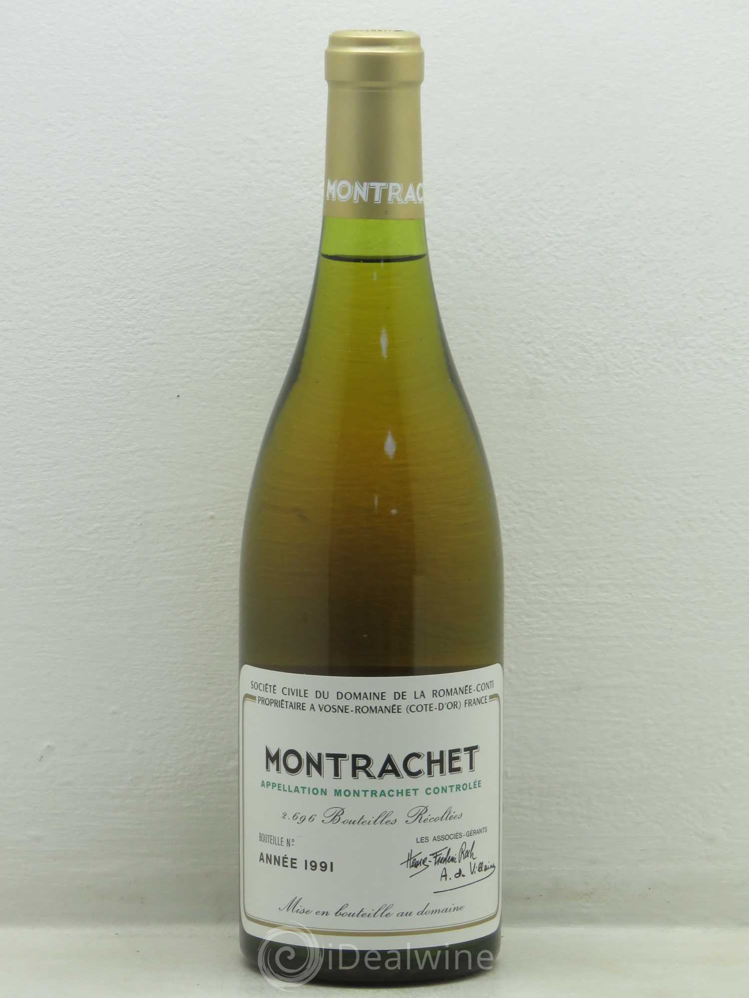 Montrachet Grand Cru Domaine de la Romanée-Conti 1991 - Lot de 1 bouteille - 0