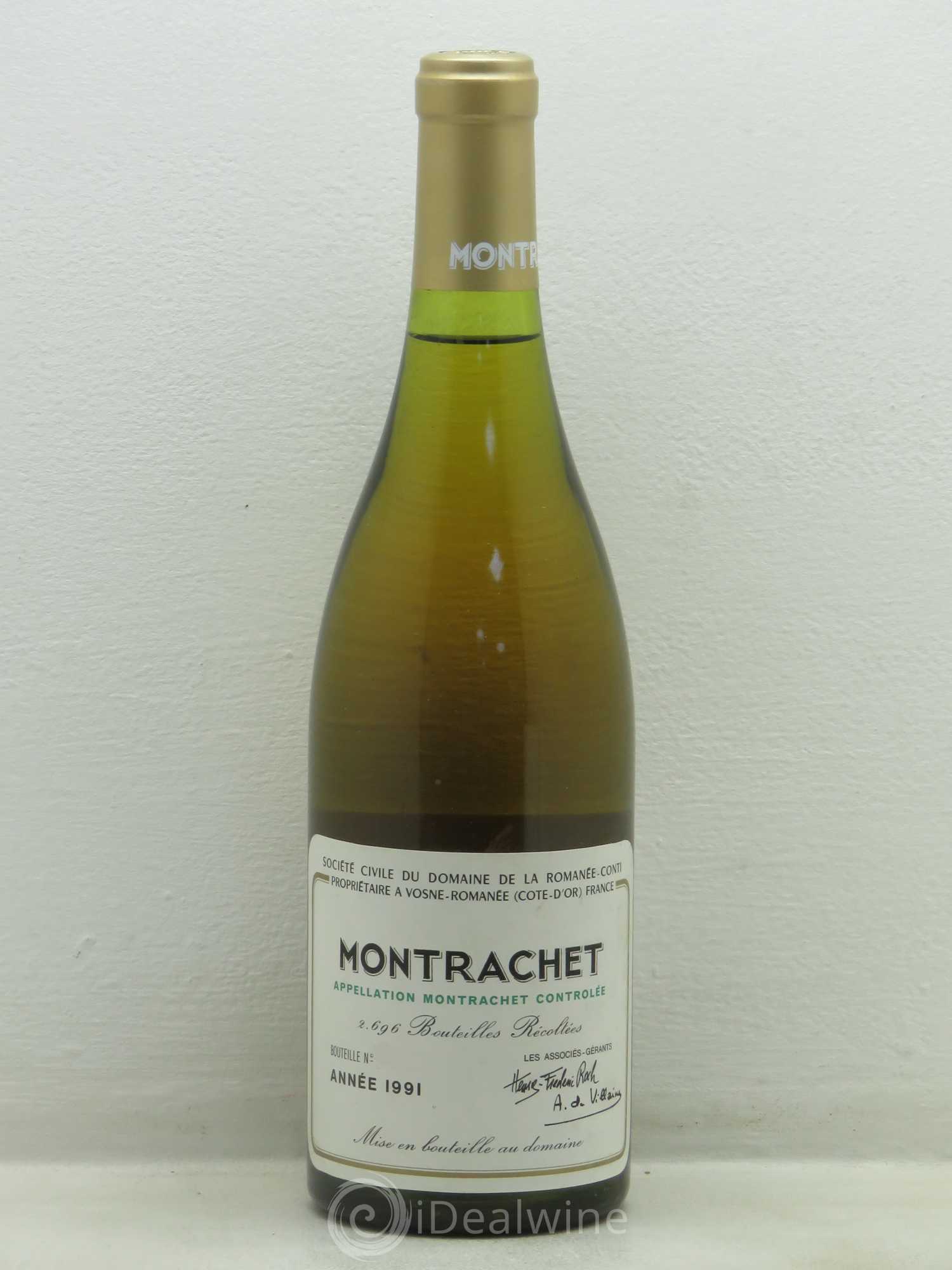Montrachet Grand Cru Domaine de la Romanée-Conti 1991 - Lot de 1 bouteille - 0