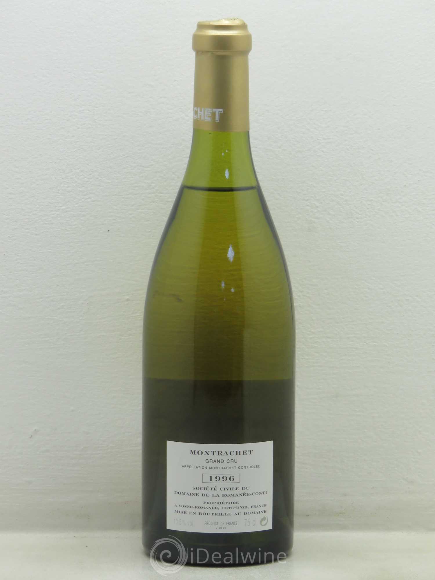 Montrachet Grand Cru Domaine de la Romanée-Conti 1996 - Lot de 1 bouteille - 1