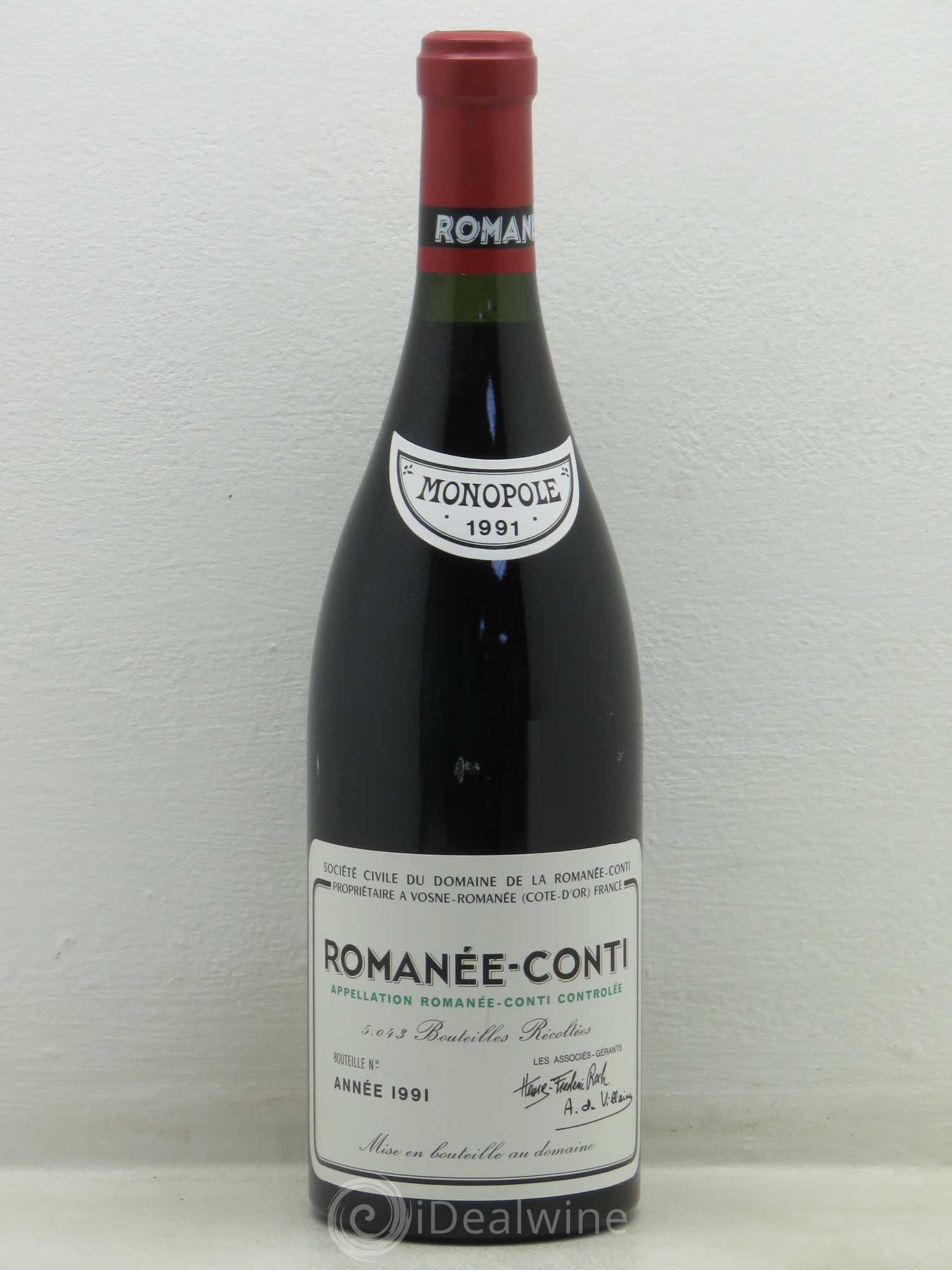 Romanée-Conti Grand Cru Domaine de la Romanée-Conti 1991 - Lot de 1 bouteille - 0