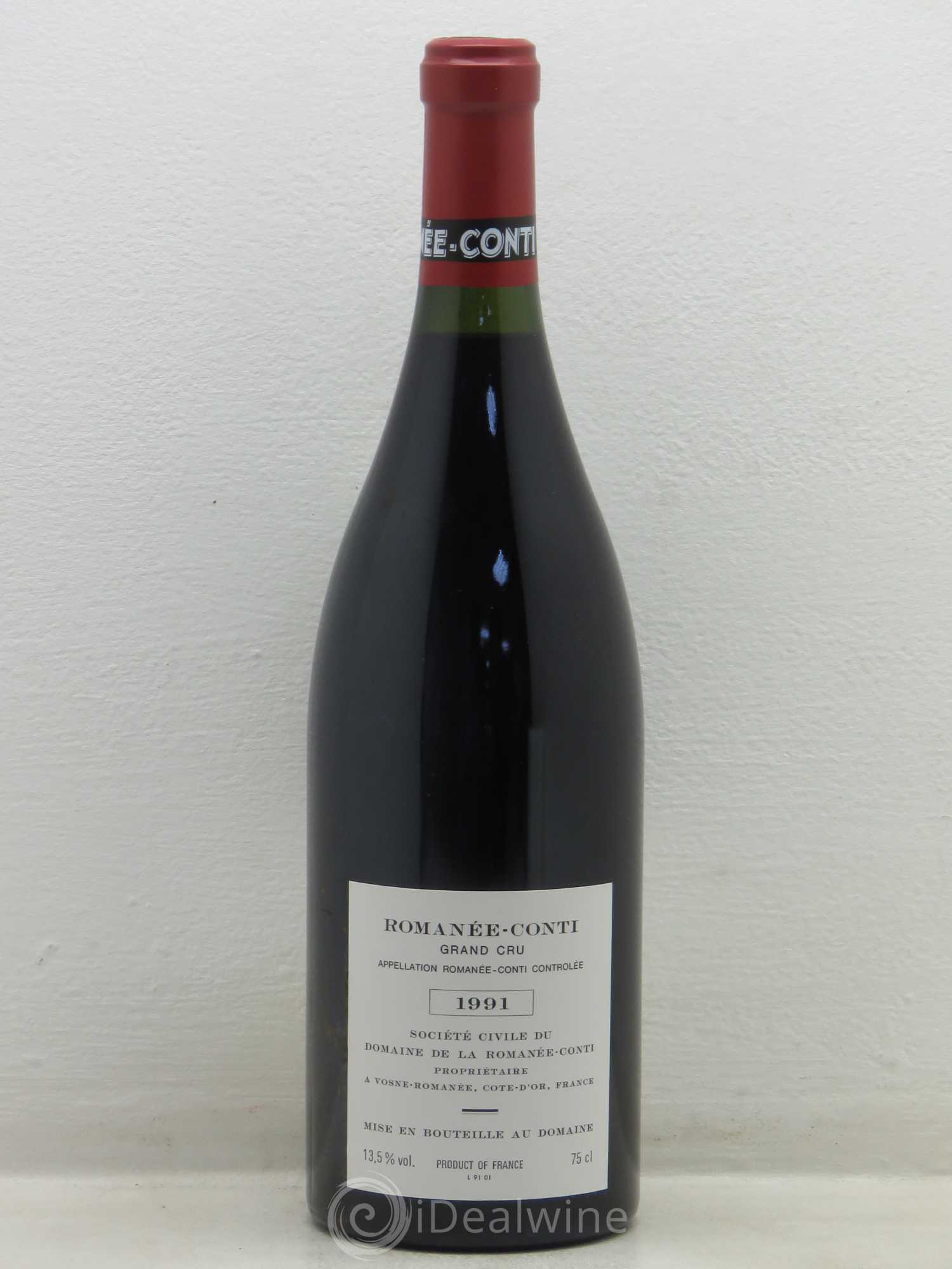 Romanée-Conti Grand Cru Domaine de la Romanée-Conti 1991 - Lot de 1 bouteille - 1