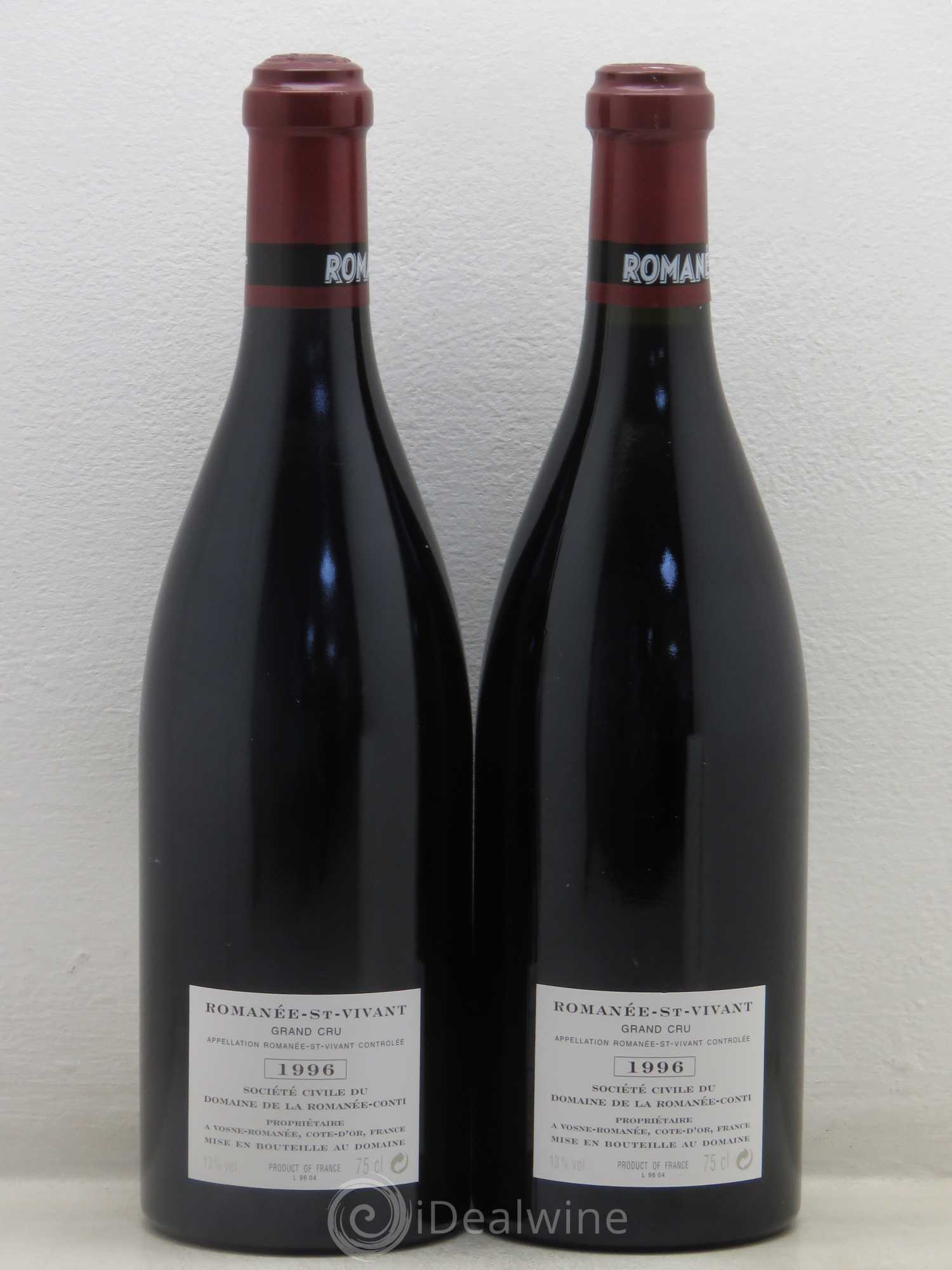 Romanée-Saint-Vivant Grand Cru Domaine de la Romanée-Conti 1996 - Lot de 2 bouteilles - 1