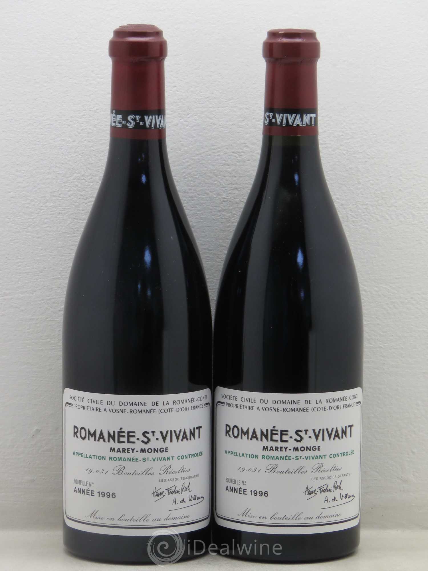 Romanée-Saint-Vivant Grand Cru Domaine de la Romanée-Conti 1996 - Lot de 2 bouteilles - 0