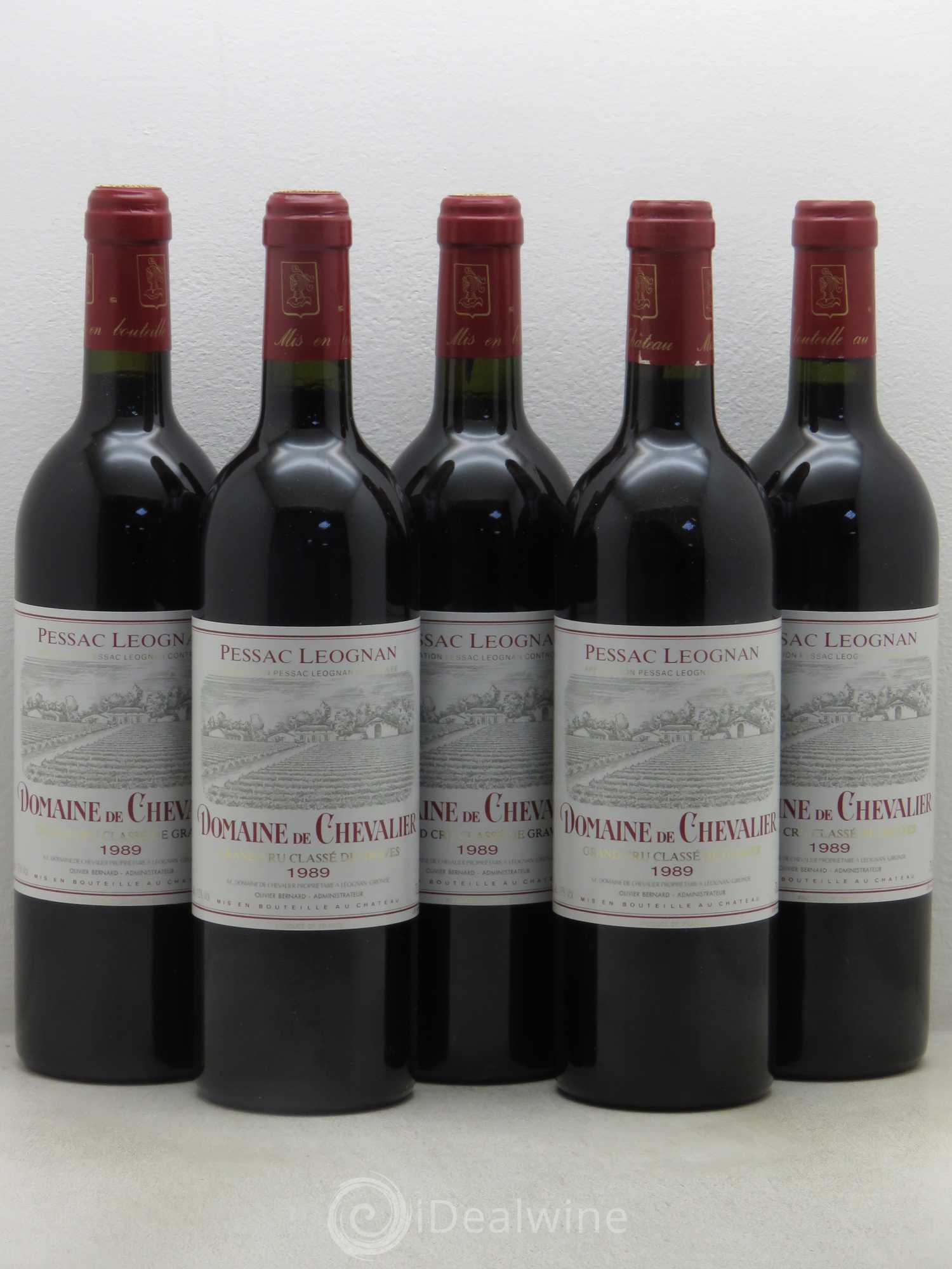 Domaine de Chevalier Cru Classé de Graves 1989 - Lot de 5 bouteilles - 0