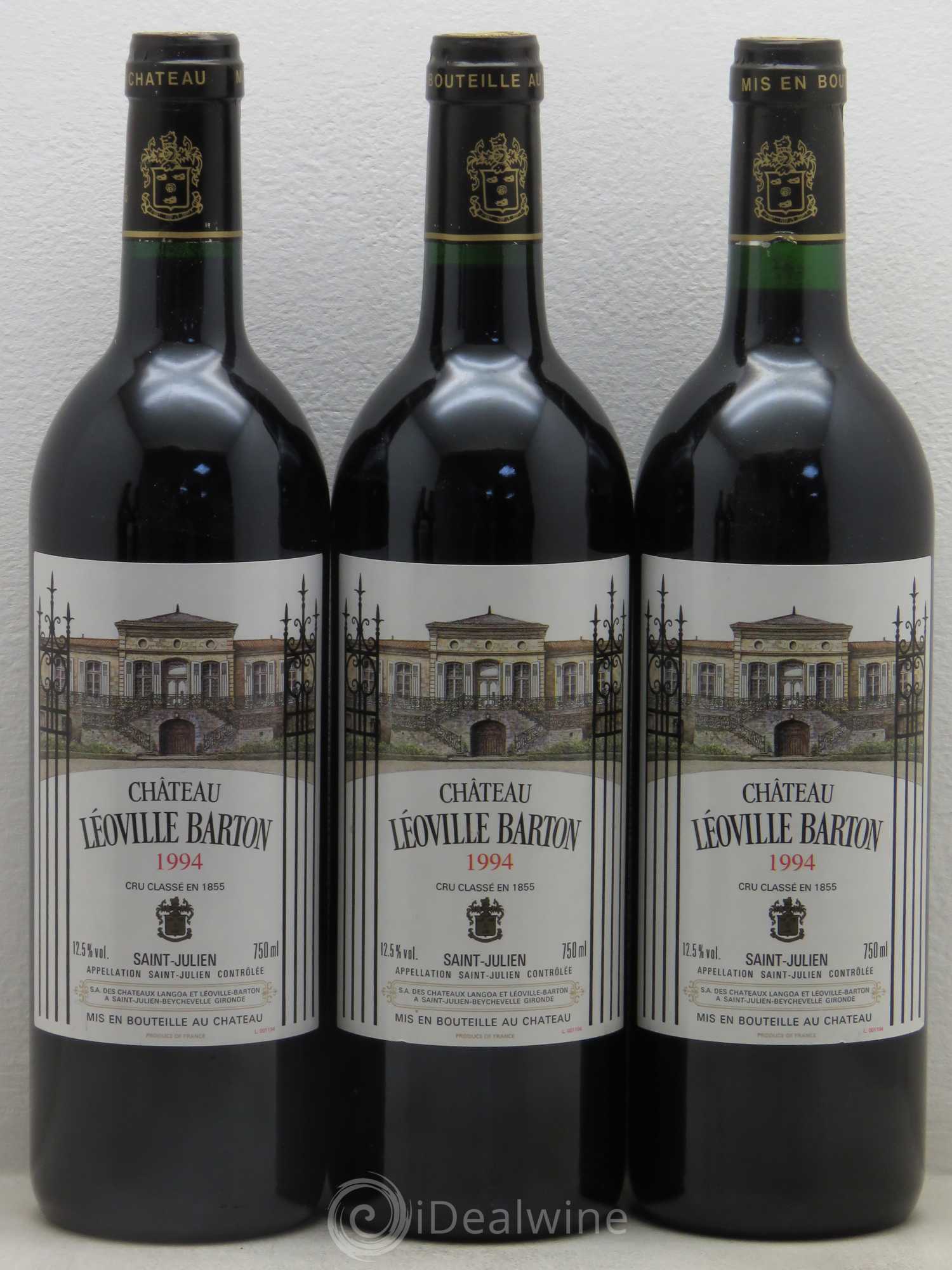 Château Léoville Barton 2ème Grand Cru Classé 1994 - Lot de 5 bouteilles - 1