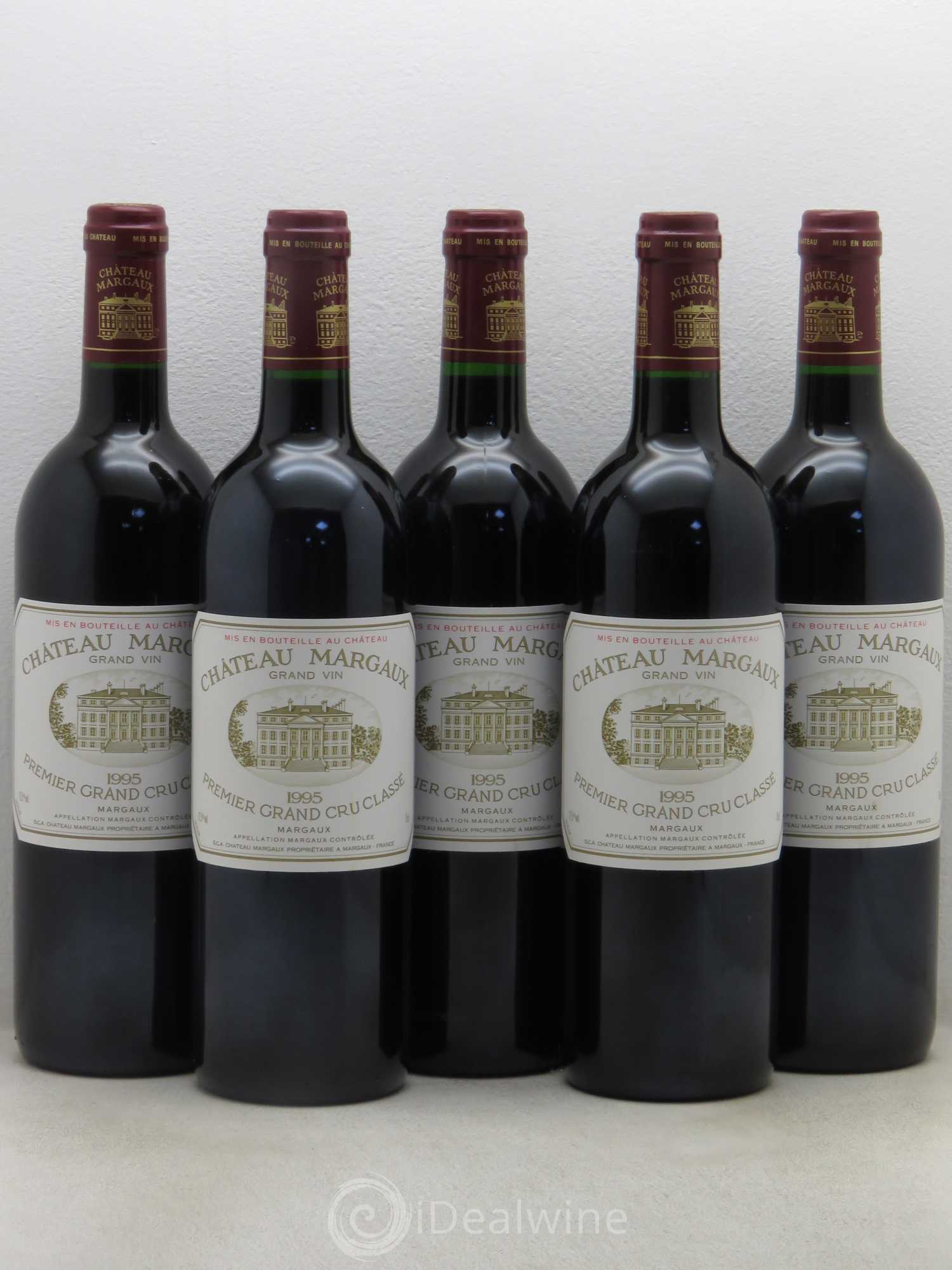Château Margaux 1er Grand Cru Classé 1995 - Lot de 5 bouteilles - 0