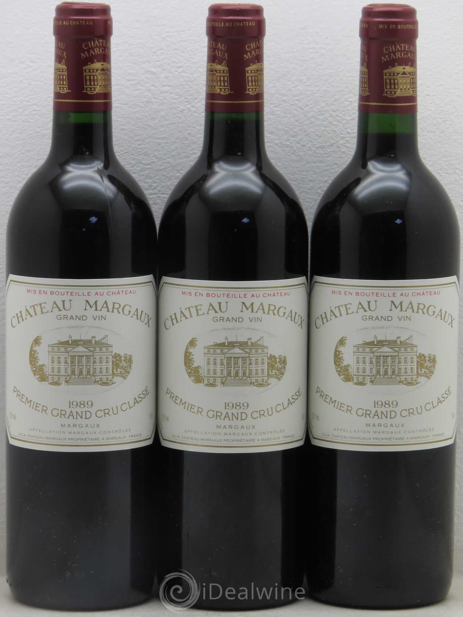 Château Margaux 1er Grand Cru Classé 1989 - Lot de 3 bouteilles - 0