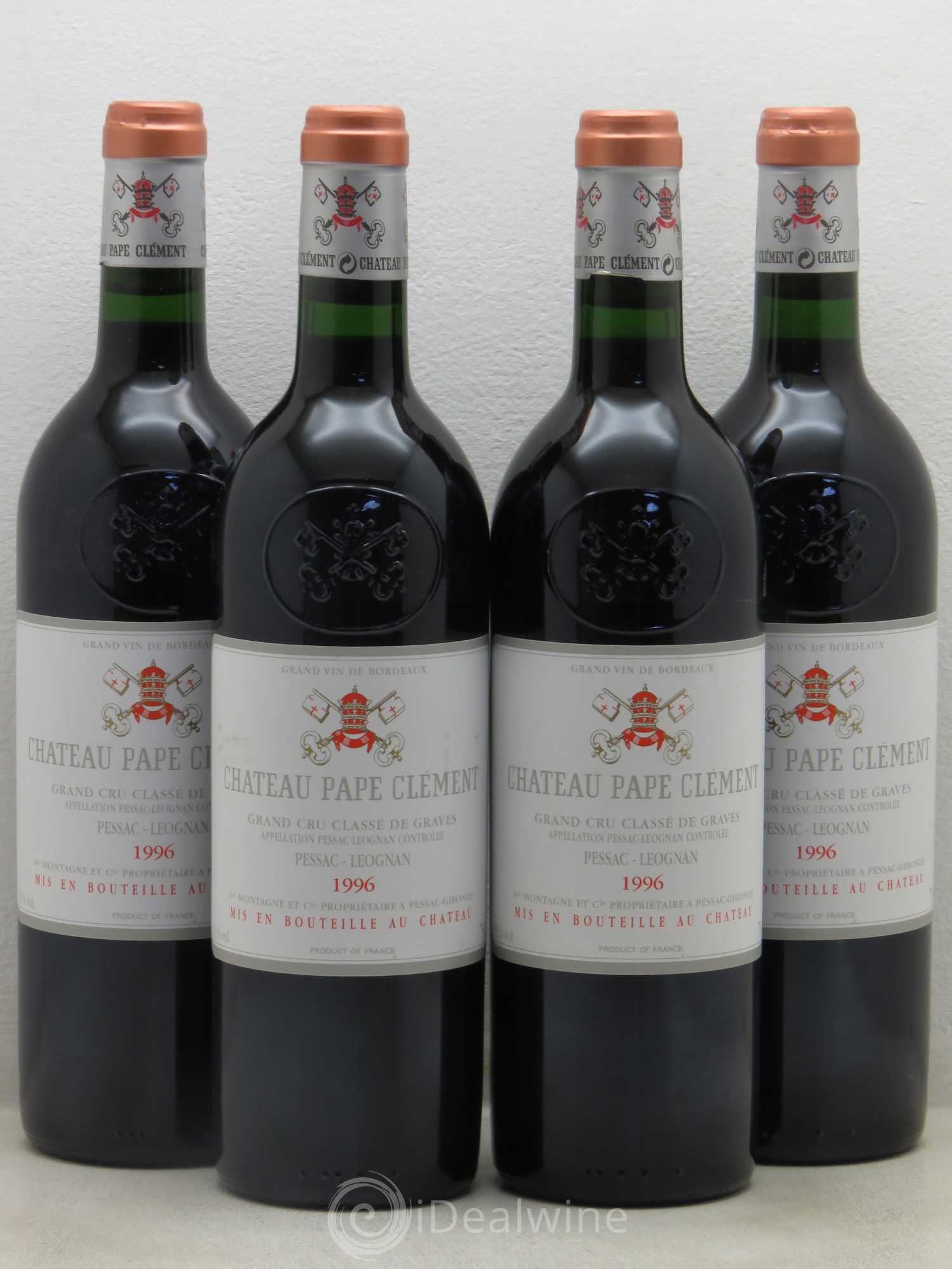 Château Pape Clément Cru Classé de Graves 1996 - Lot de 4 bouteilles - 0